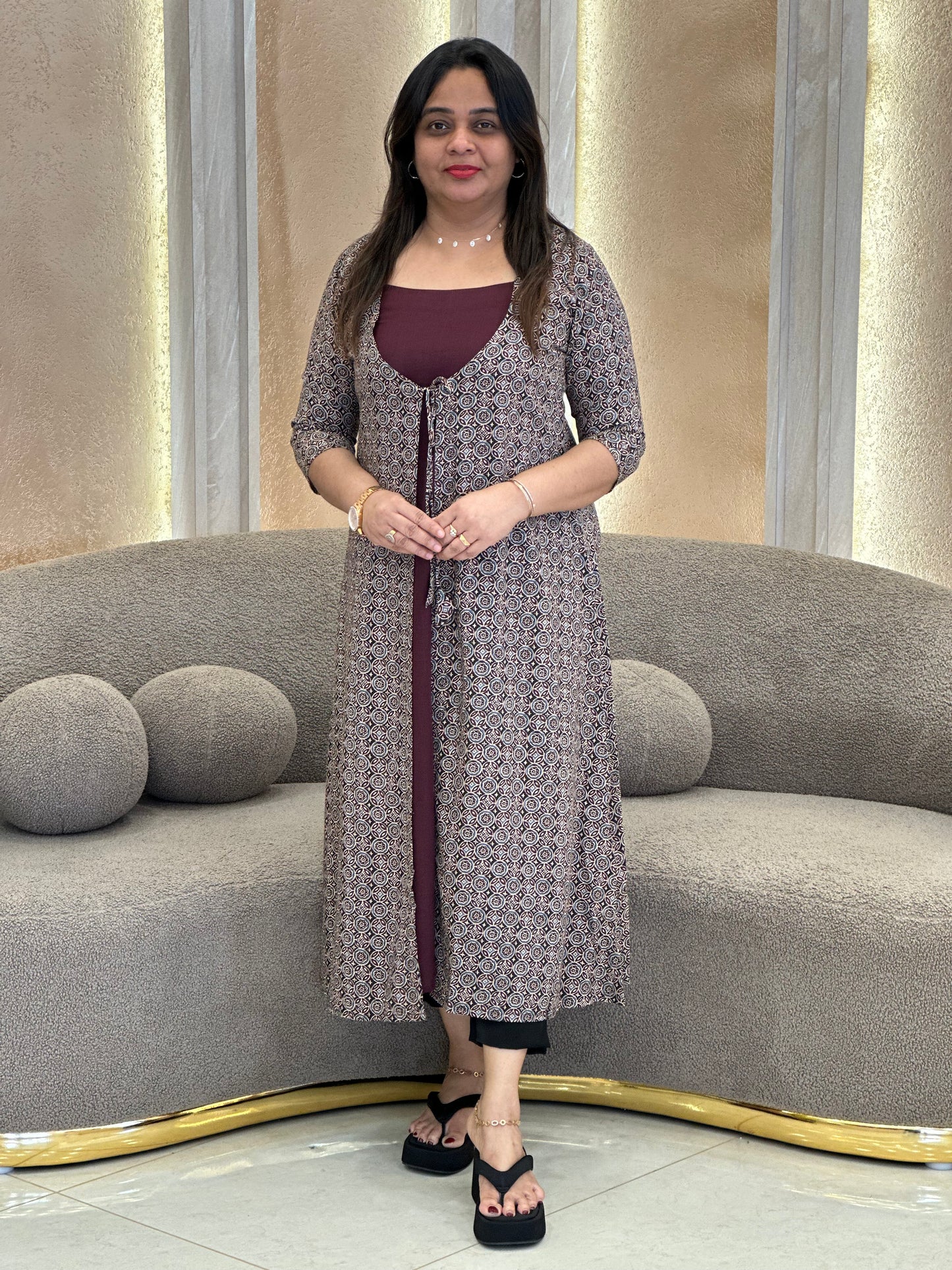 AJRAKH PRINTED JACKET TOPS - NUWA- 013