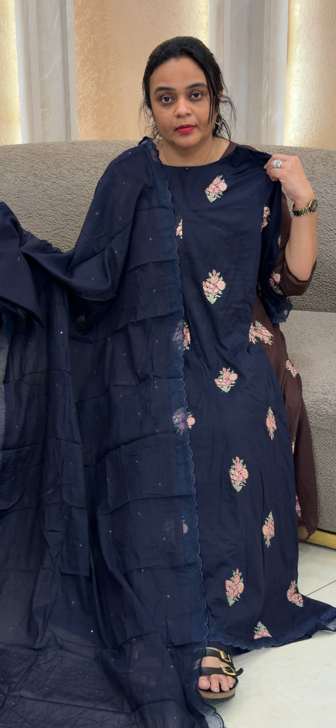 MUL-MUL COTTON TOP, BOTTOM AND DUPATTA - NUWA-2058