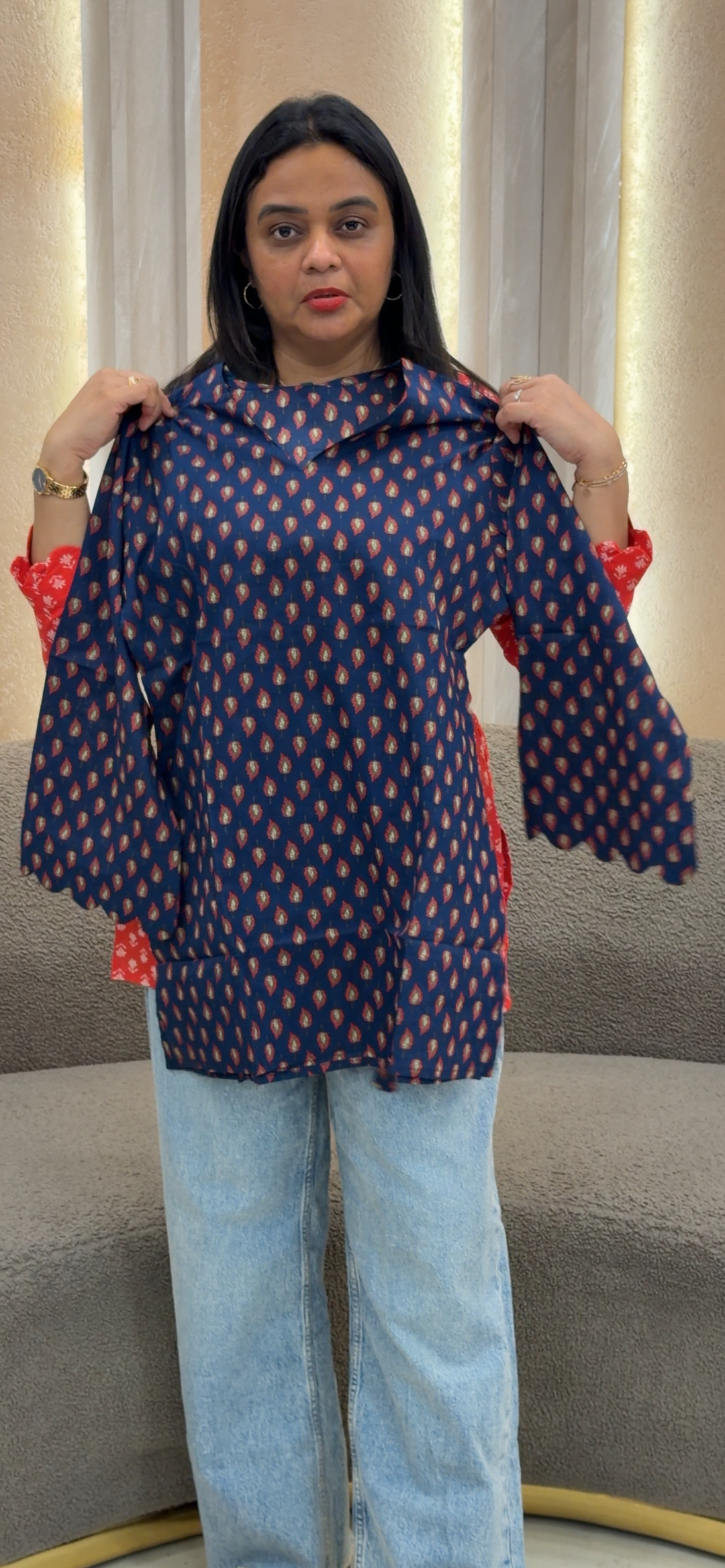 PRINTED SHORT TOPS - NUWA-1256