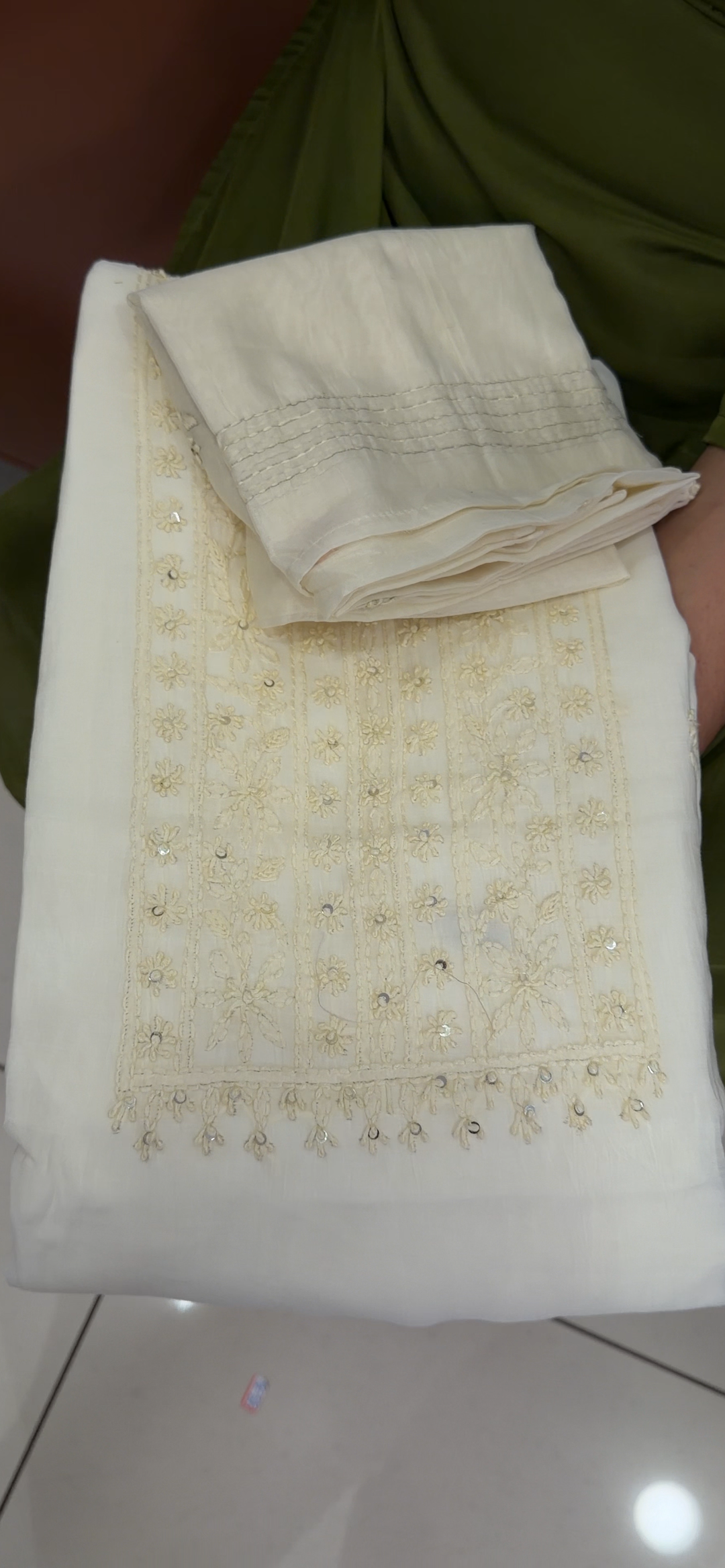 CHIKANKARI UNSTITCHED SALWAR SUITS - NUWA - 1532