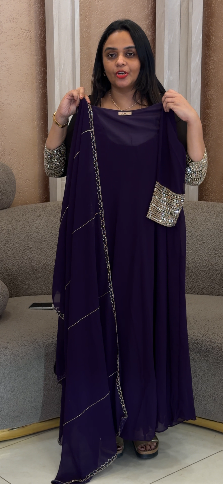 ANARKALI TOP, BOTTOM AND DUPATTA - NUWA - 2099