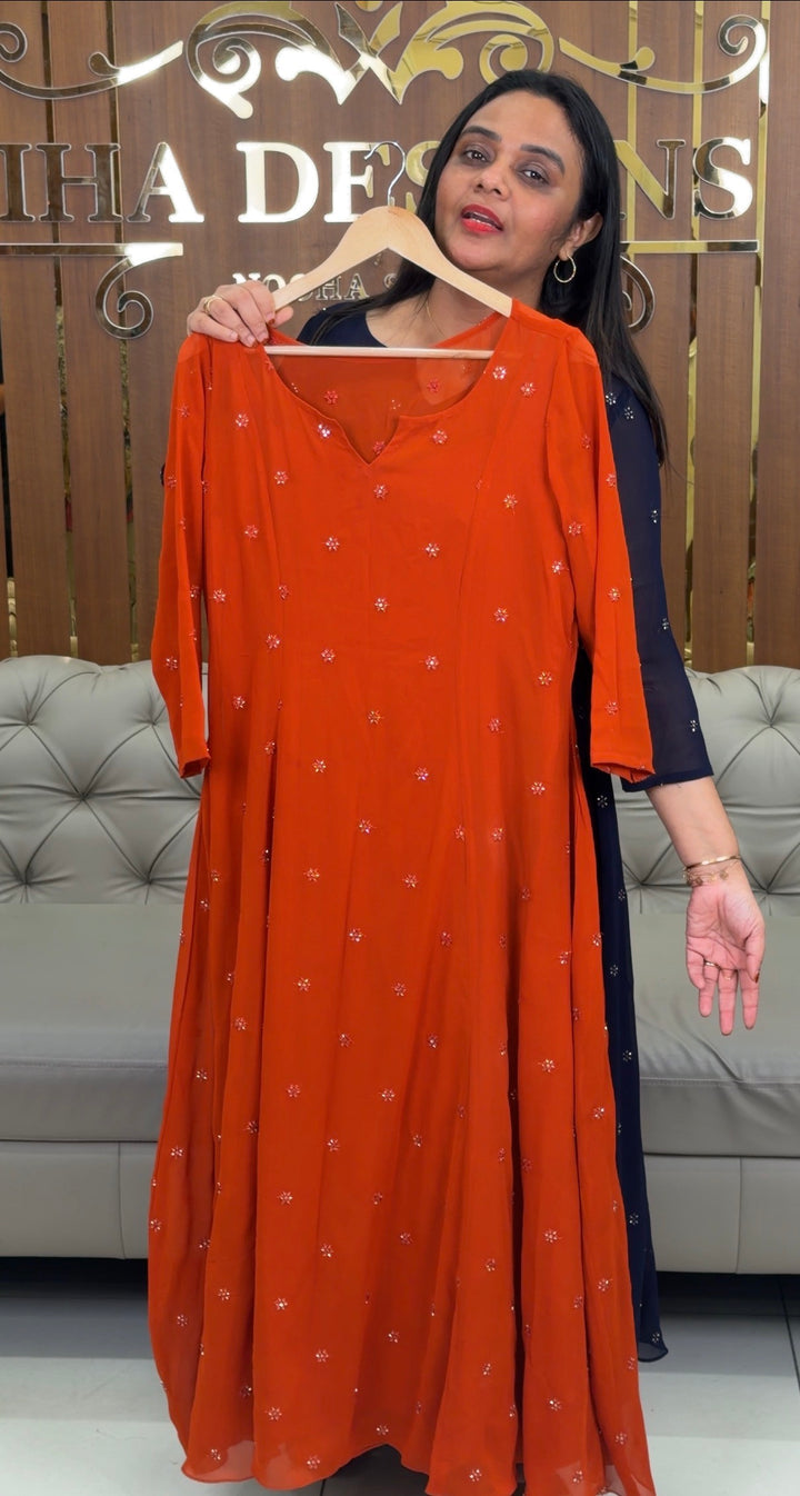 SEMI PARTY WEAR ALINE TOPS - NUWA-1957