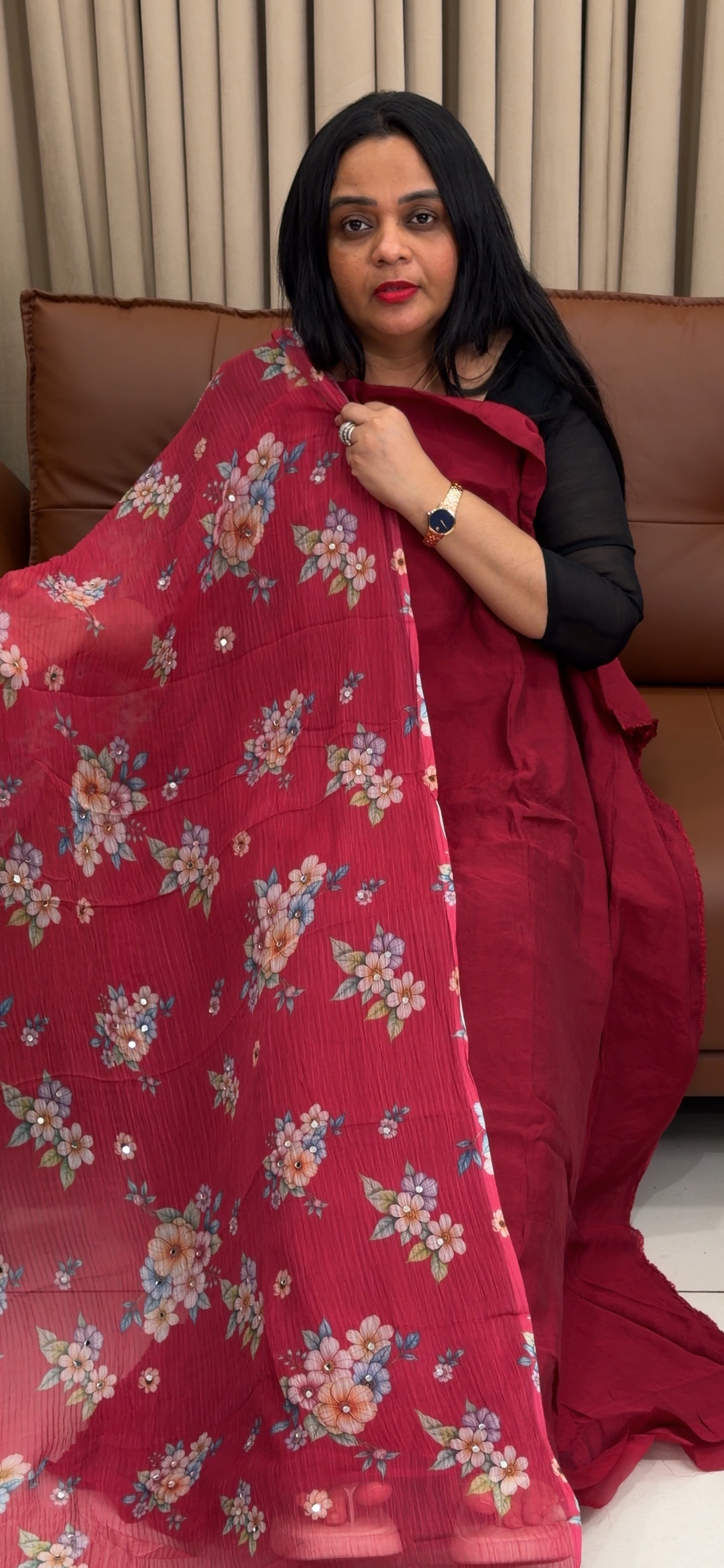 MALAI CHANDERI UNSTITCHED SALWAR SUITS - NUWA - 1913