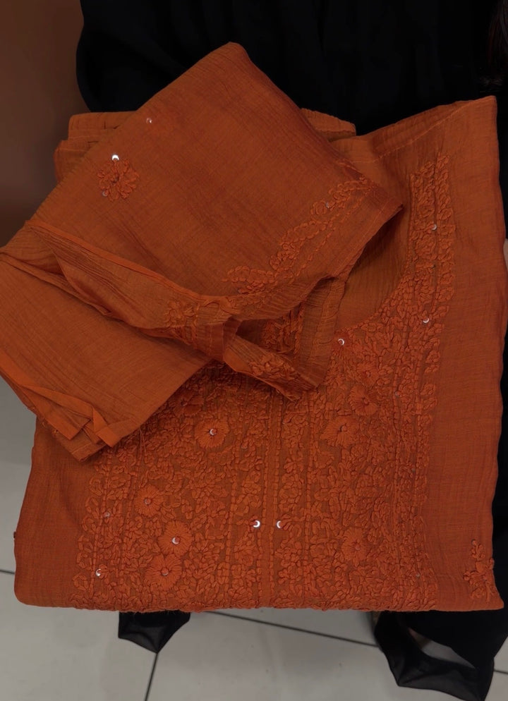 LUCKNOWI CHIKANKARI UNSTITCHED SALWAR SUITS - NUWA-1343