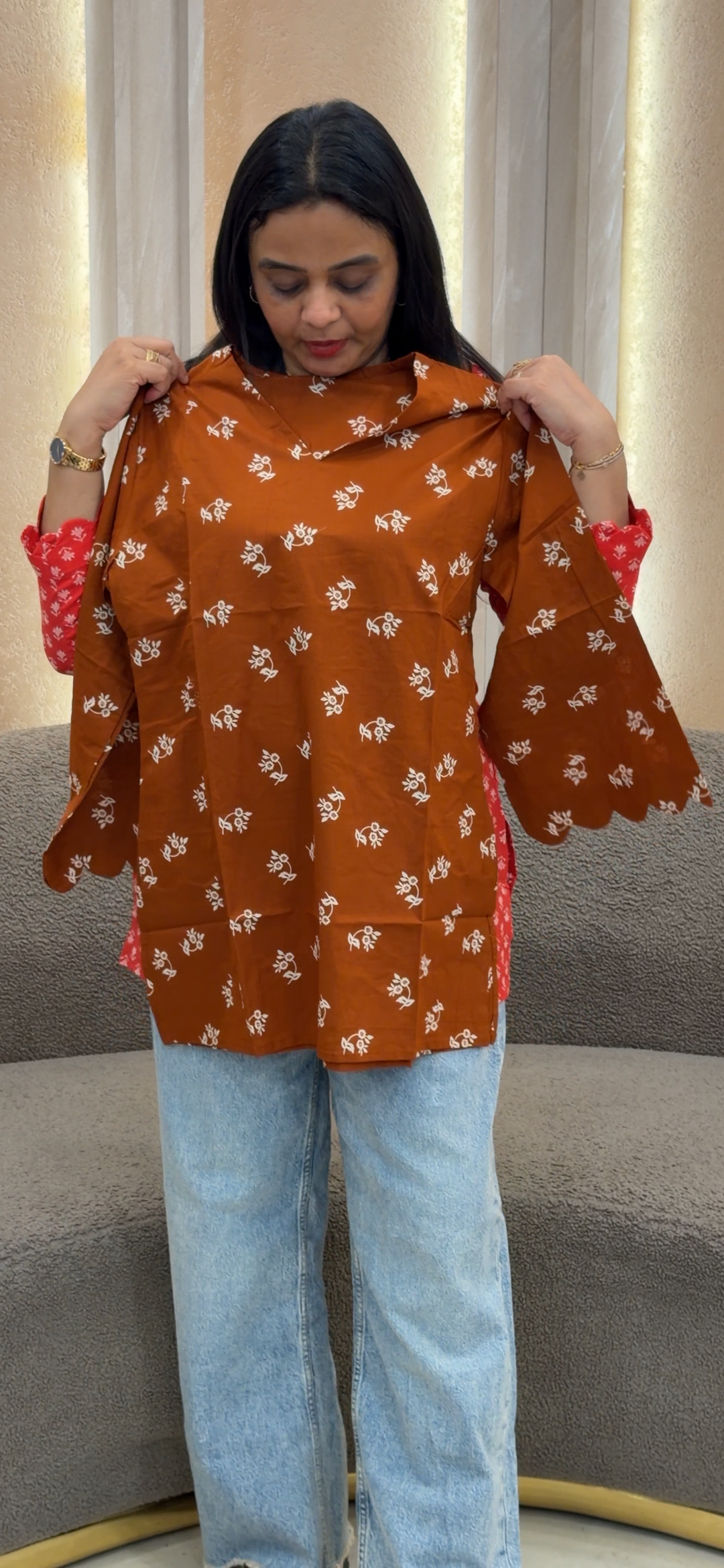 PRINTED SHORT TOPS - NUWA-1256