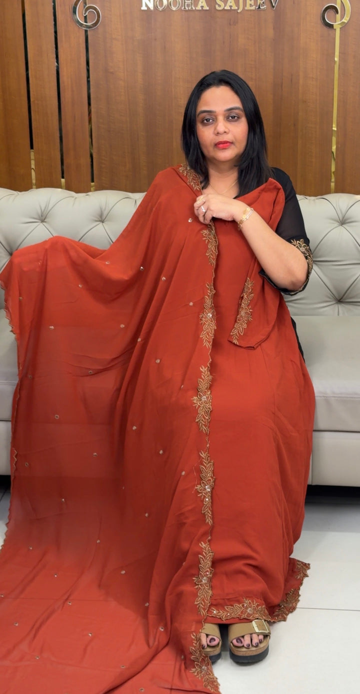 DESIGNER ALINE TOP AND DUPATTA- NUWA-1082