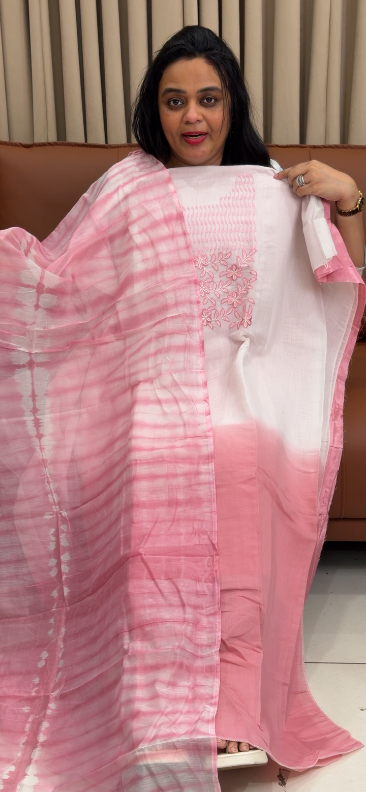 MALAI CHANDERI UNSTITCHED SALWAR SUITS - NUWA - 1979