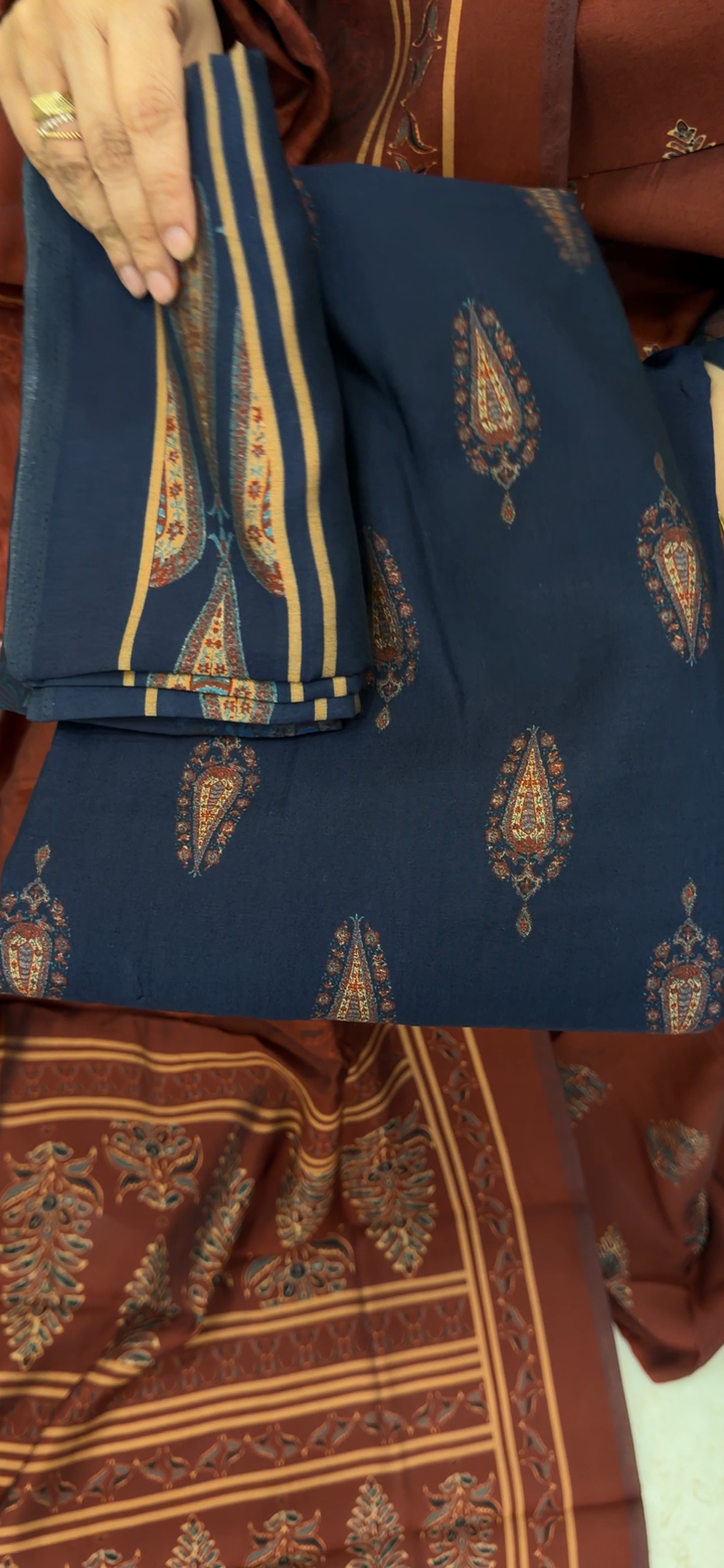 MUL CHANDERI UNSTITCHED SALWAR SUITS - NUWA - 1668