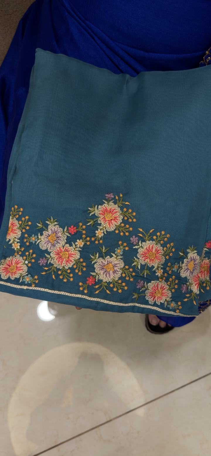 SOFT ORGANZA UNSTITCHED SALWAR SUITS - NUWA - 2098