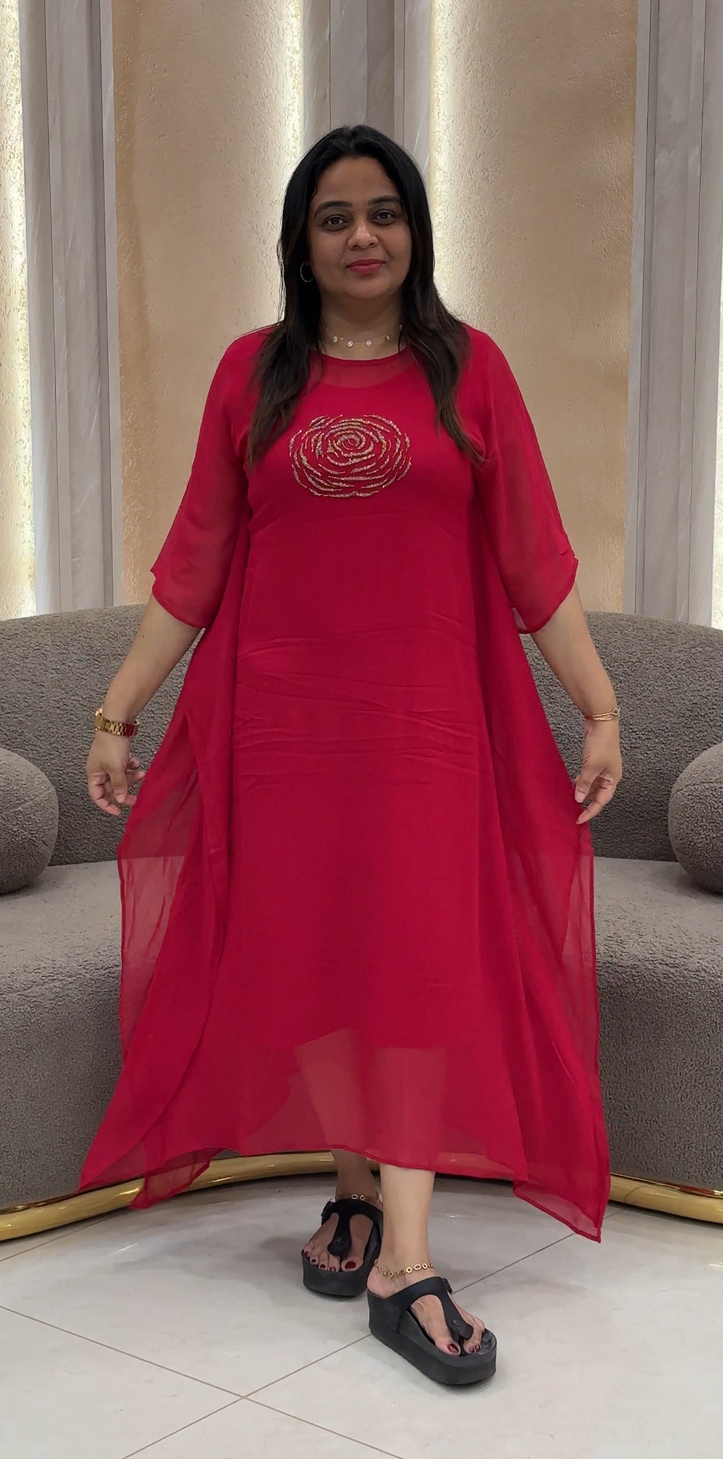 HAND WORKED KAFTAN TOP - NUWA-029