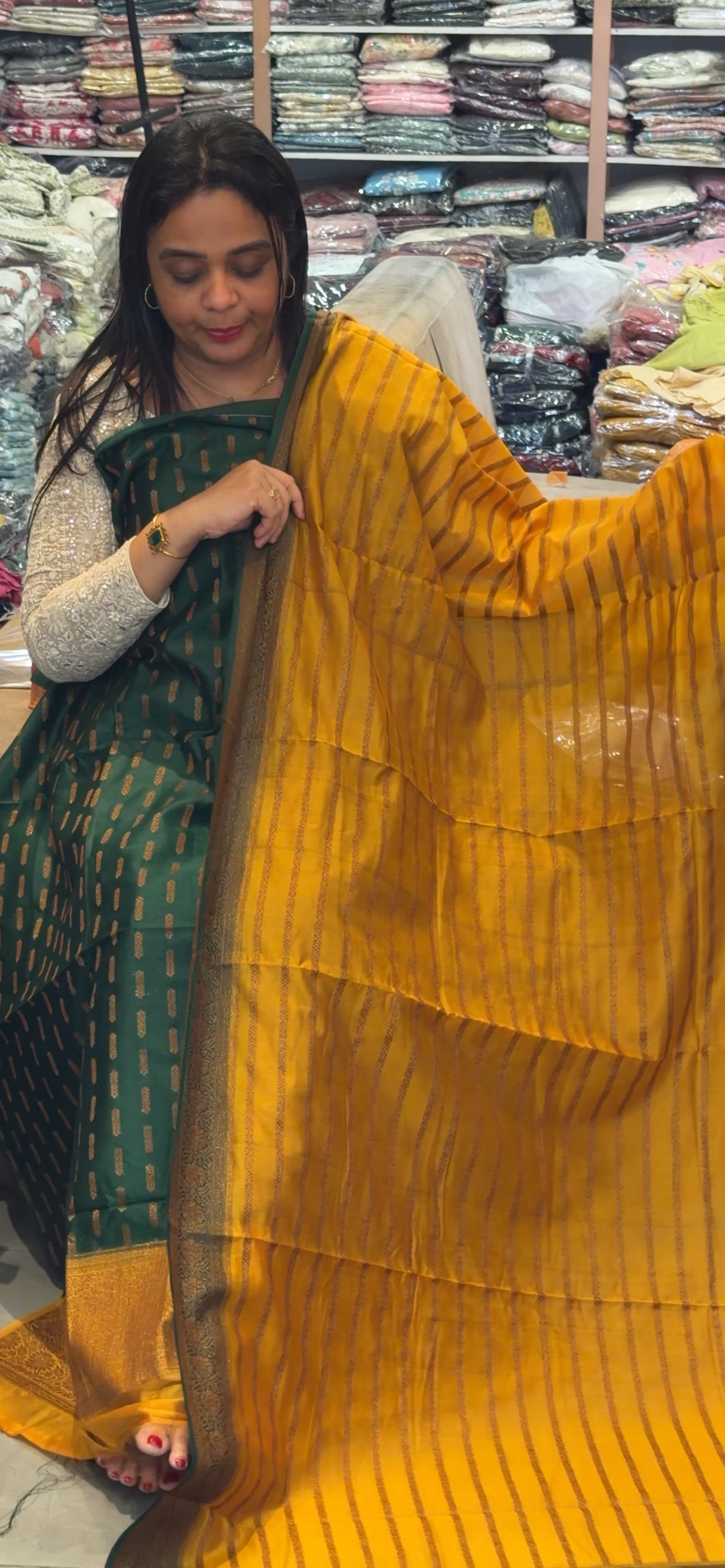 BANARASI TUSSUR UNSTITCHED SALWAR SUITS - NUWA - 1727