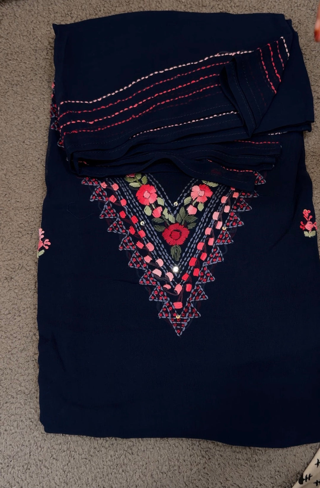 LUCKNOWI CHIKANKARI UNSTITCHED SALWAR SUITS - NUWA-1952