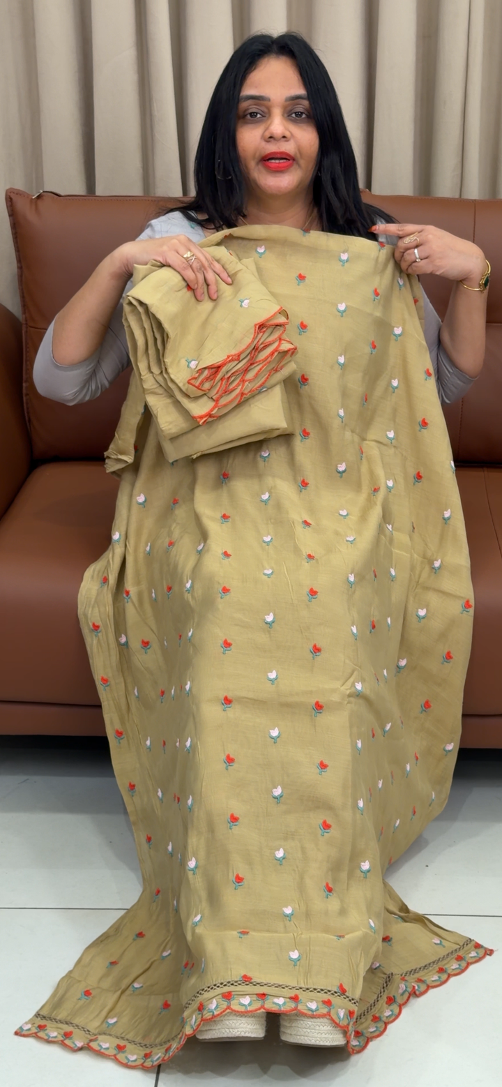 MUL MUL UNSTITCHED SALWAR SUITS - NUWA - 1372