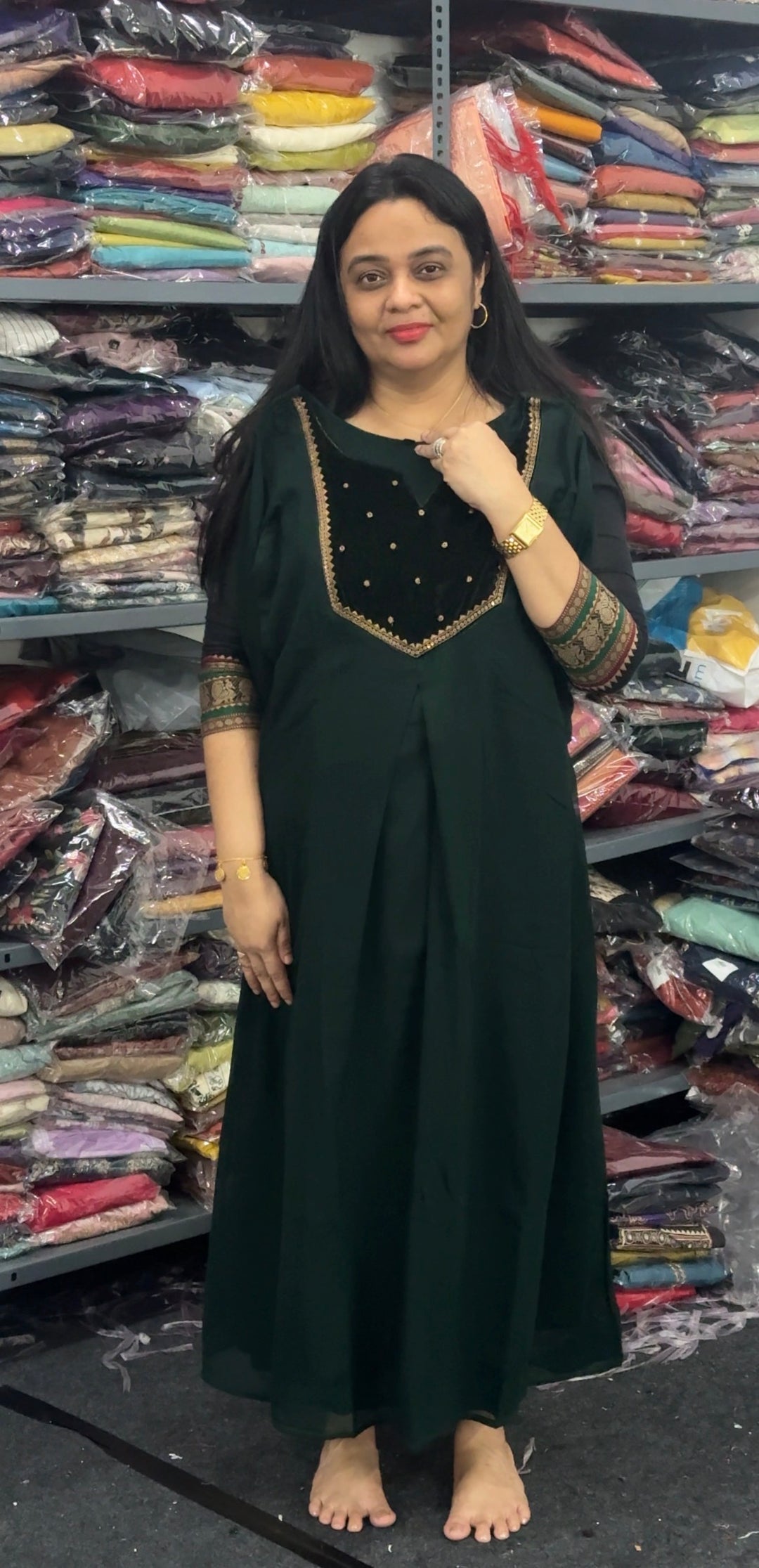 GEORGETTE LONG ALINE TOPS - NUWA - 2358