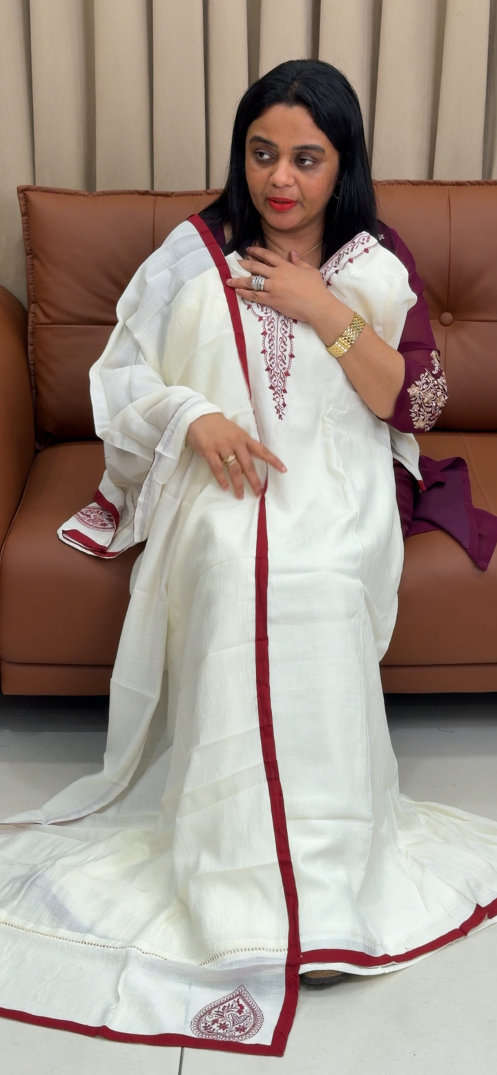 MUL CRUSHED TOP, BOTTOM AND DUPATTA - NUWA - 2391