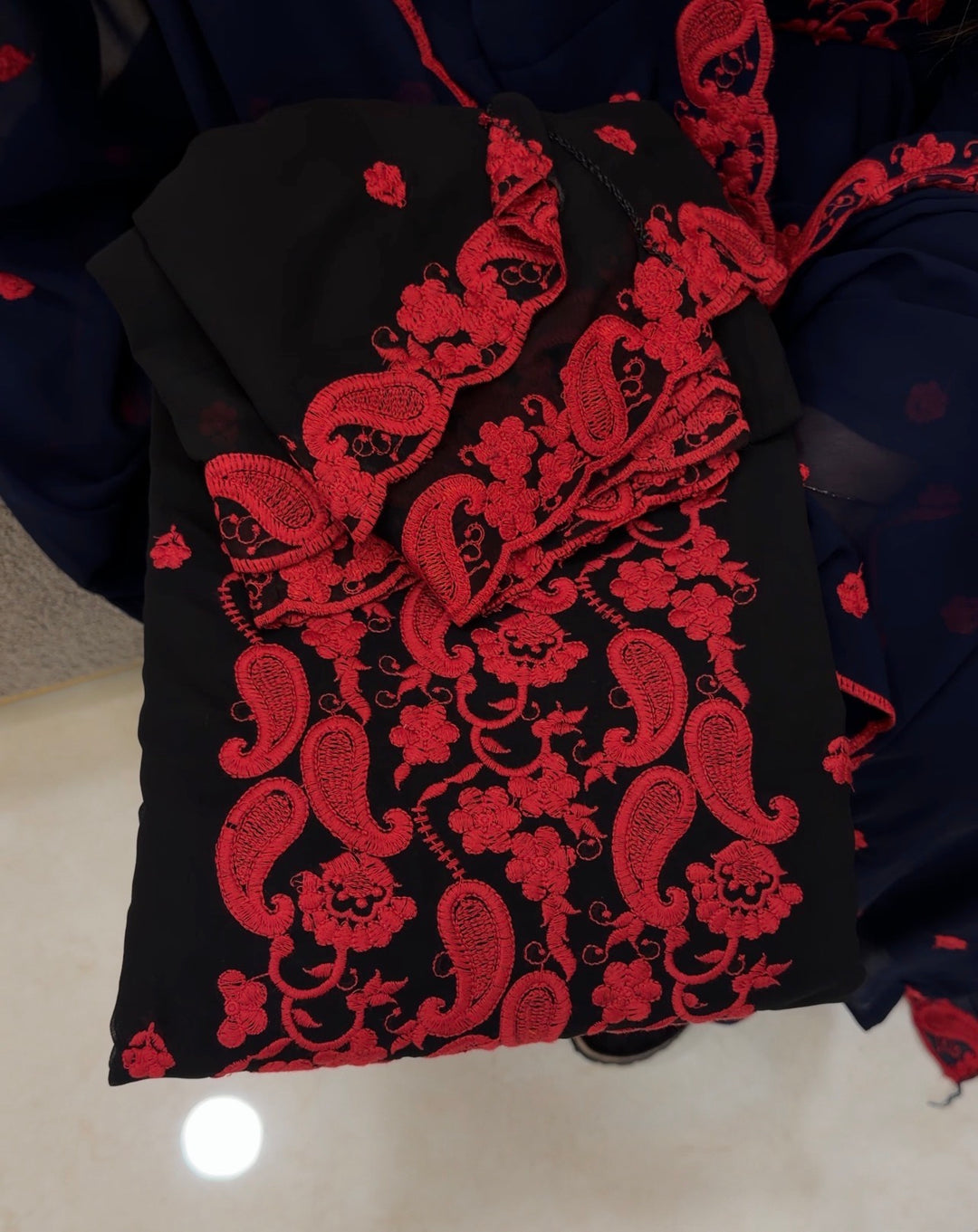 IN-HOUSE FAUX GEORGETTE TOP,BOTTOM AND DUPATTA - IHA 1664