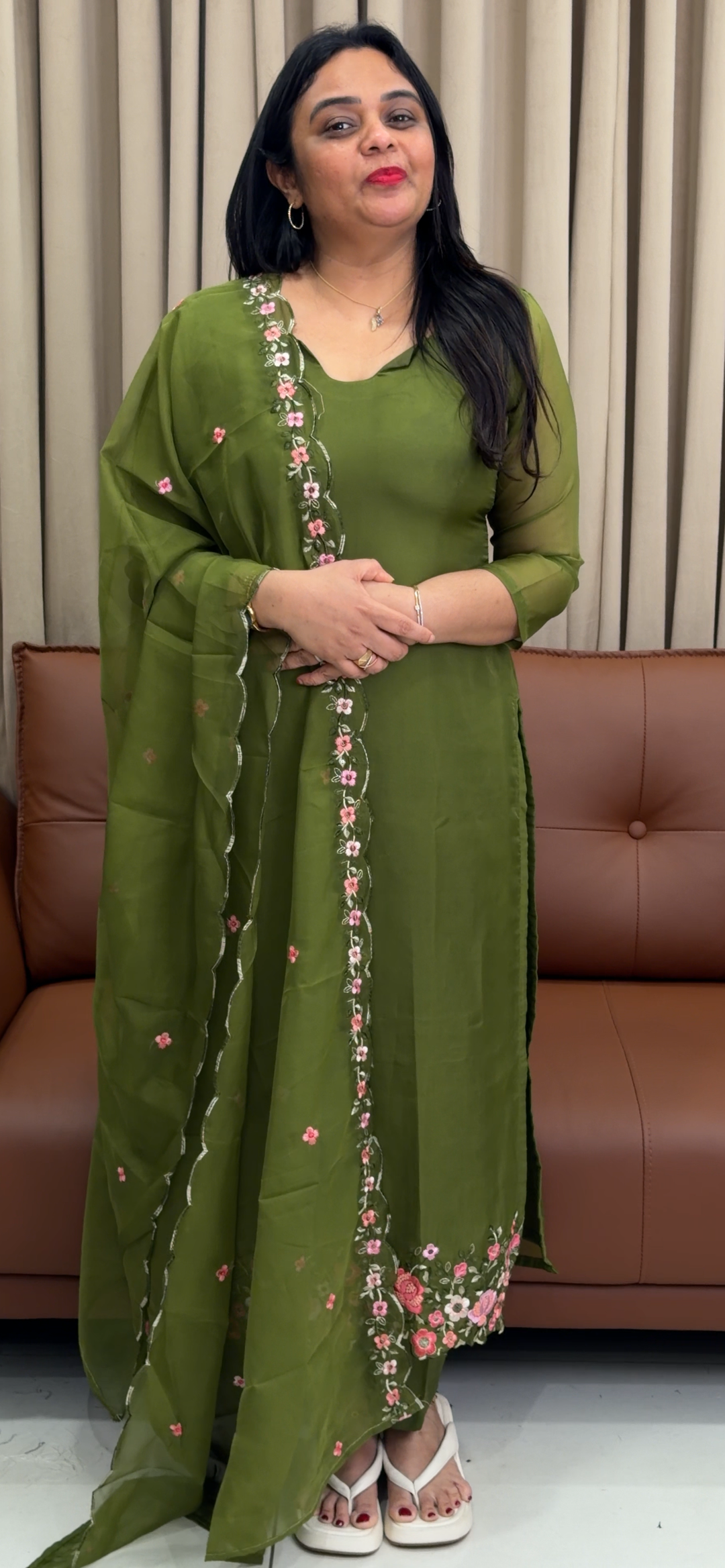 SOFT ORGANZA UNSTITCHED SALWAR SUITS - NUWA - 1533