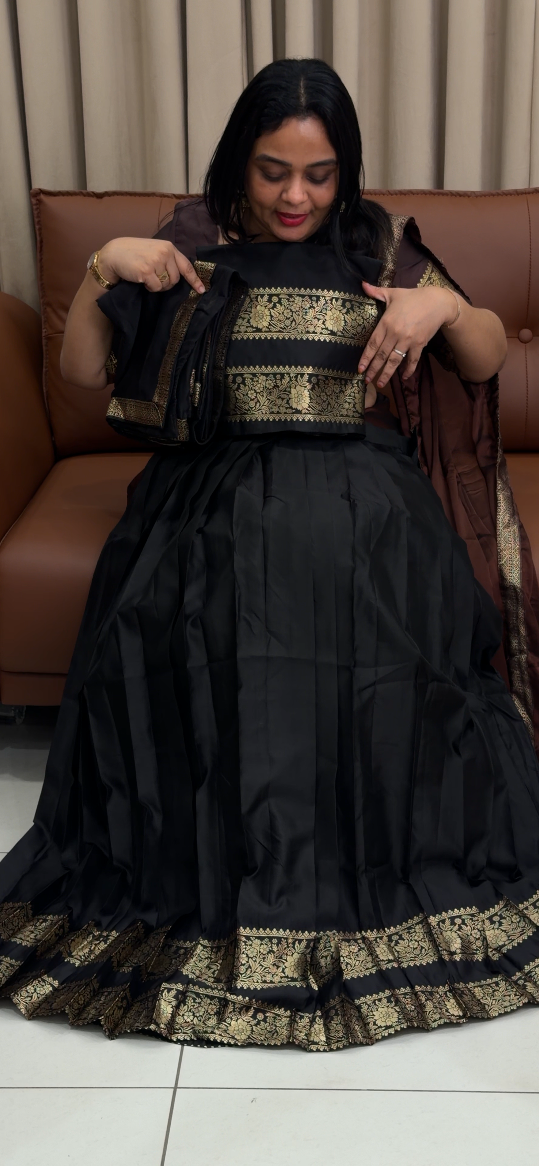 IN-HOUSE SEMI STITCHED DHAVANI SETS - NUWA - 1612