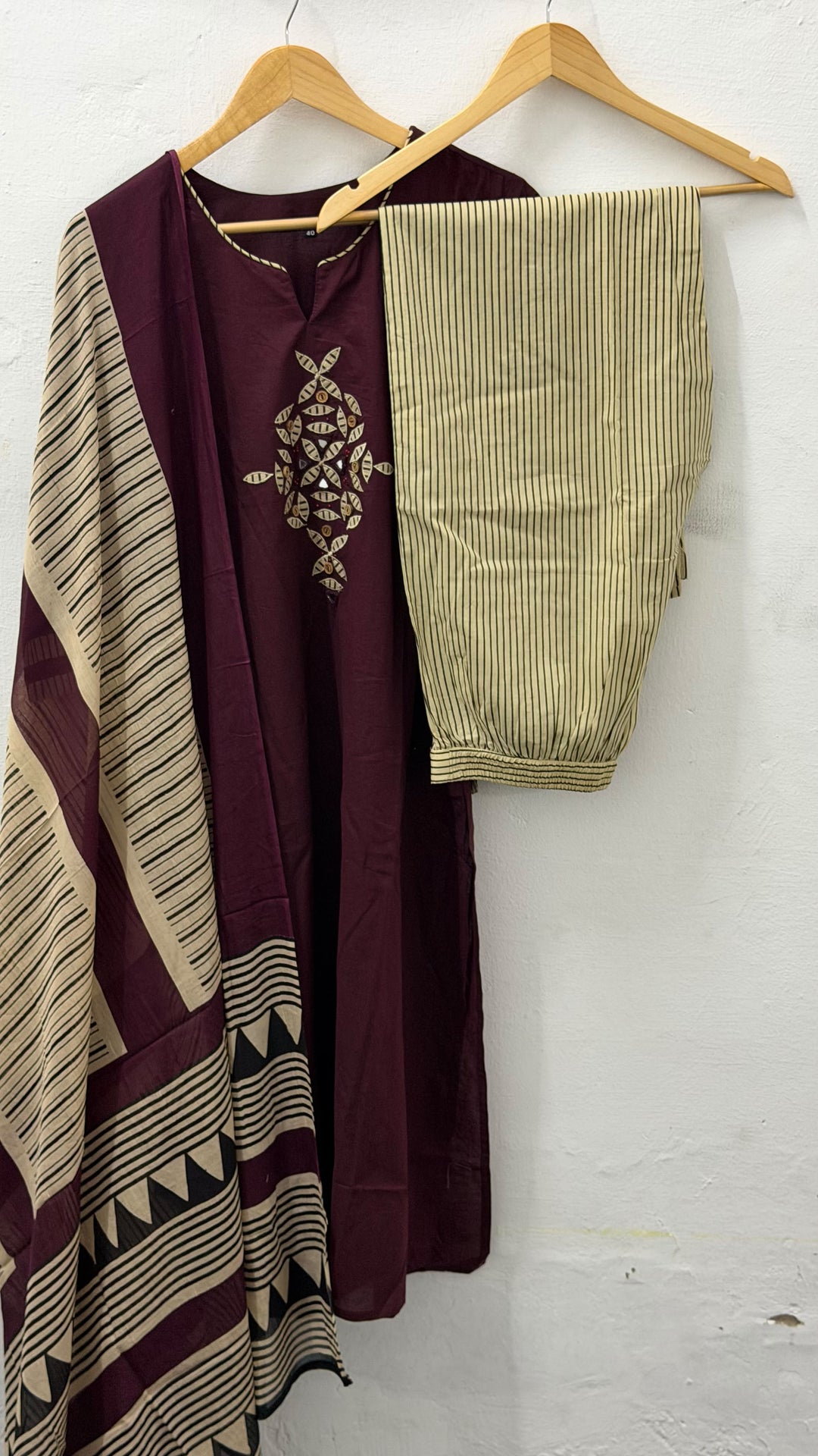 COTTON TOP, BOTTOM AND DUPATTA - NUWA - 2518