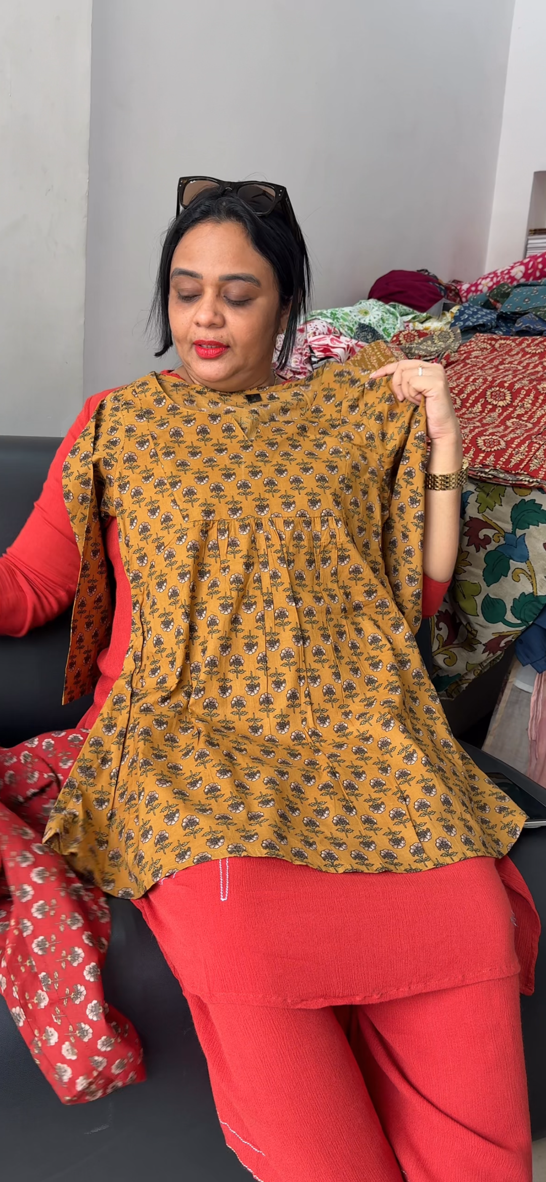 PRINTED COTTON SHORT TOPS - NUWA 2311