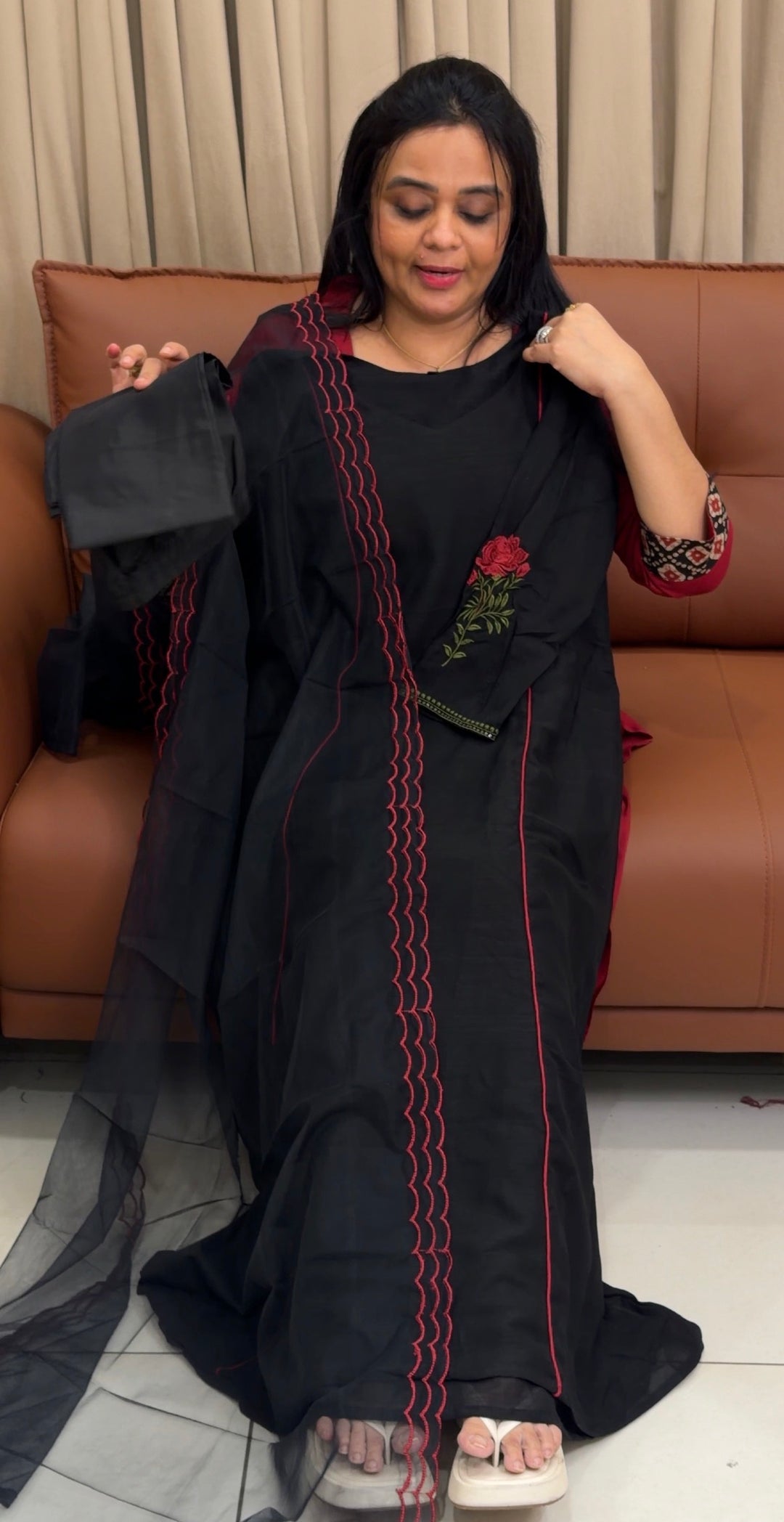 SEMI RAW SILK TOP,BOTTOM AND DUPATA - NUWA-2008