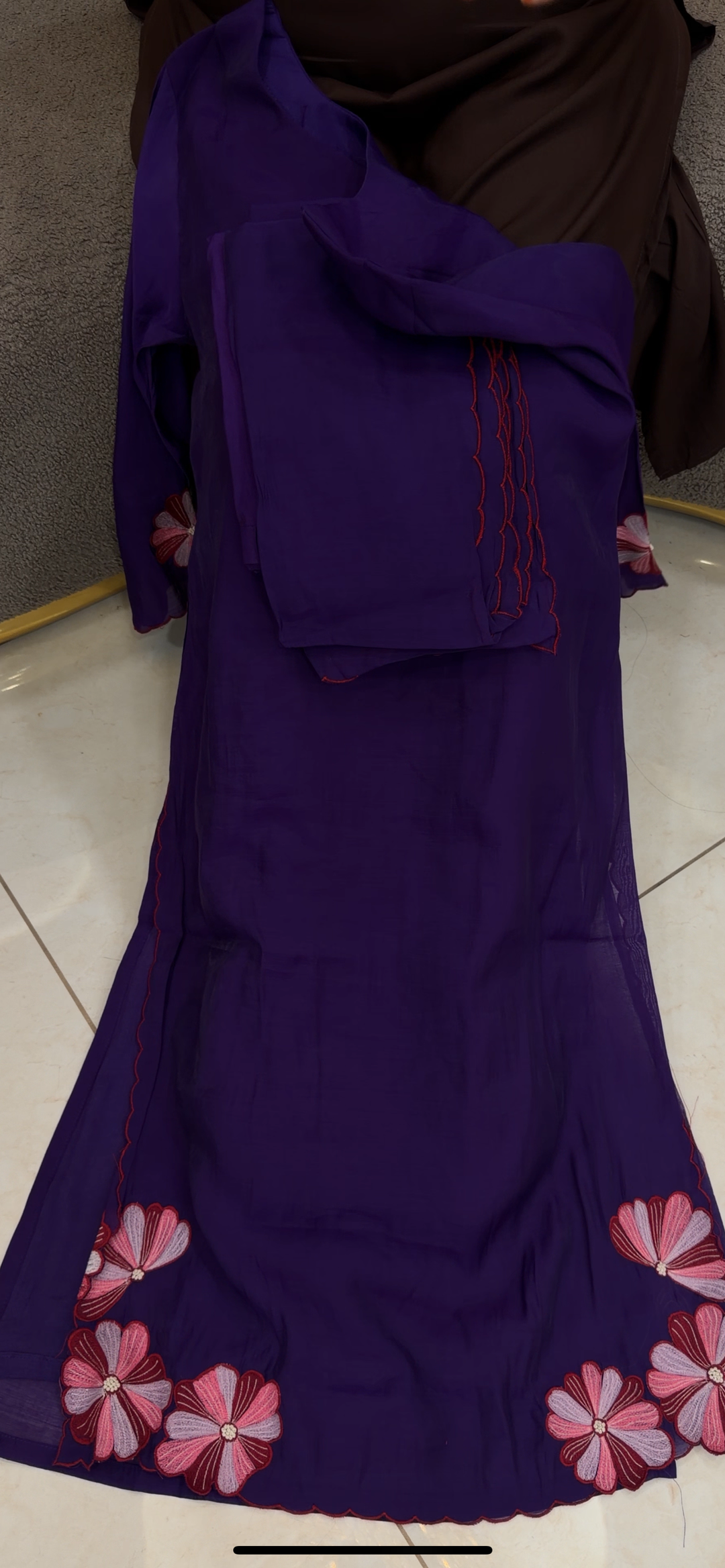 MUL CHANDERI TOP, BOTTOM AND DUPATTA - NUWA - 1489