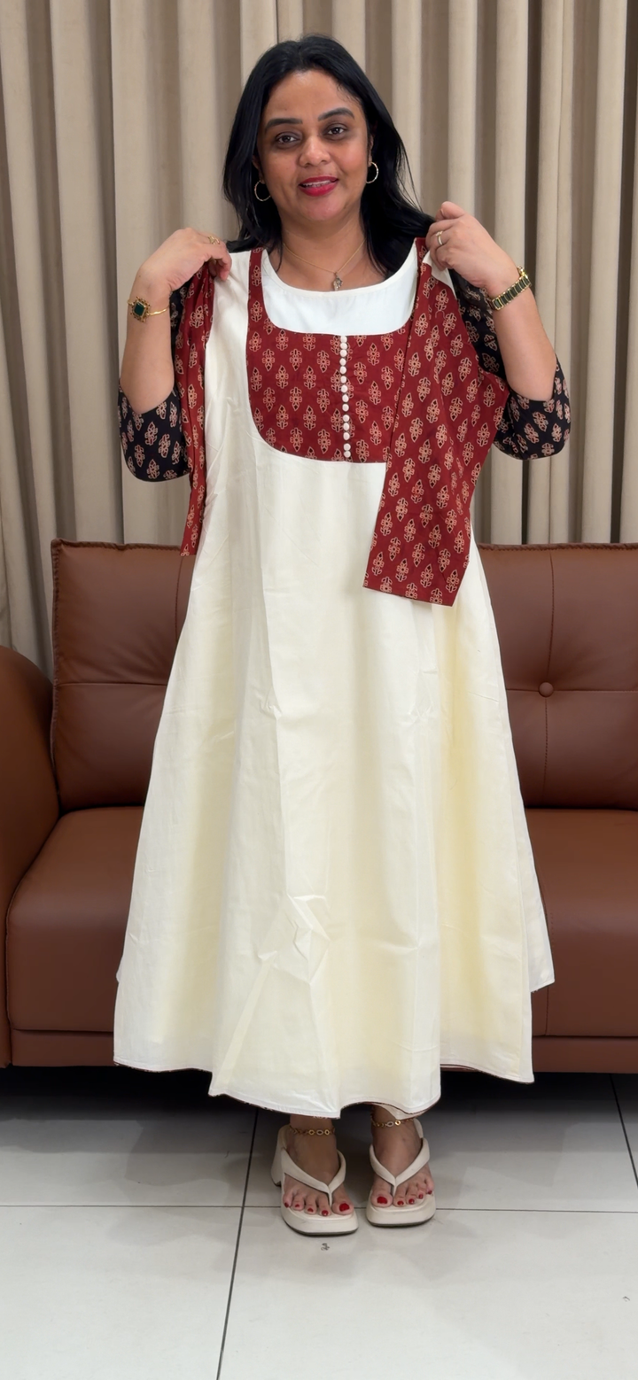 IN-HOUSE MALAI CHANDERI ALINE TOPS - NUWA - 1713