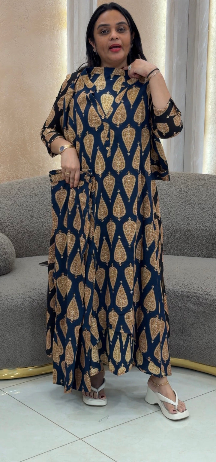 PRINTED RAYON TOP AND BOTTOM - NUWA-837