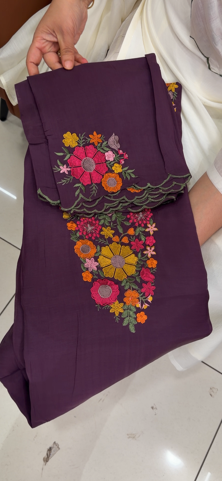 MUL CHANDERI UNSTITCHED SALWAR SUITS - NUWA - 1972