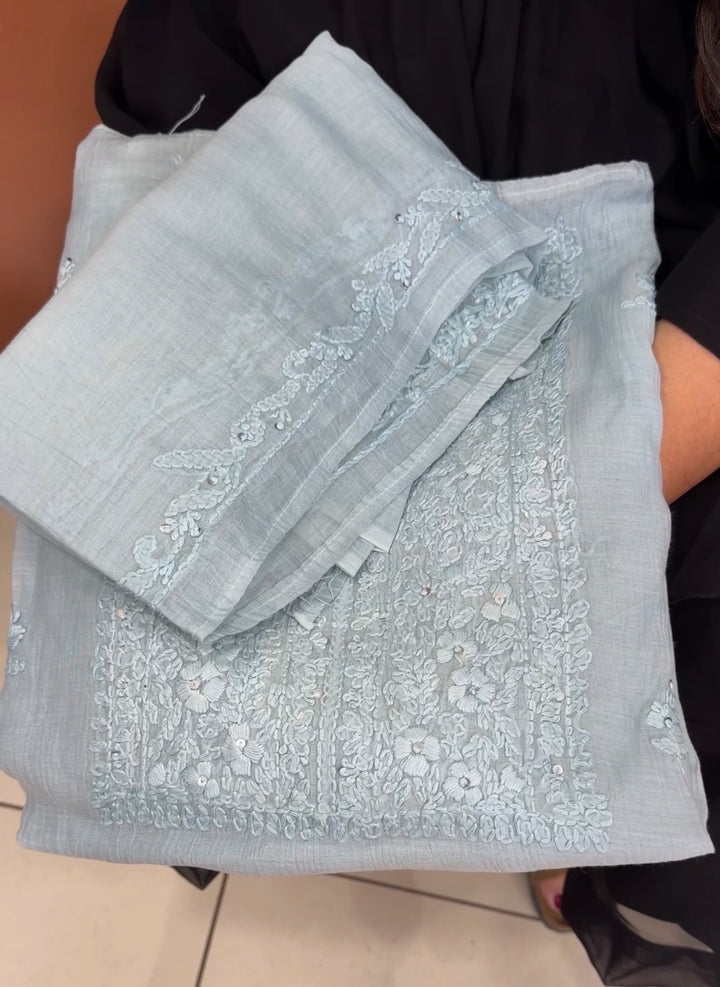 LUCKNOWI CHIKANKARI UNSTITCHED SALWAR SUITS - NUWA-1343