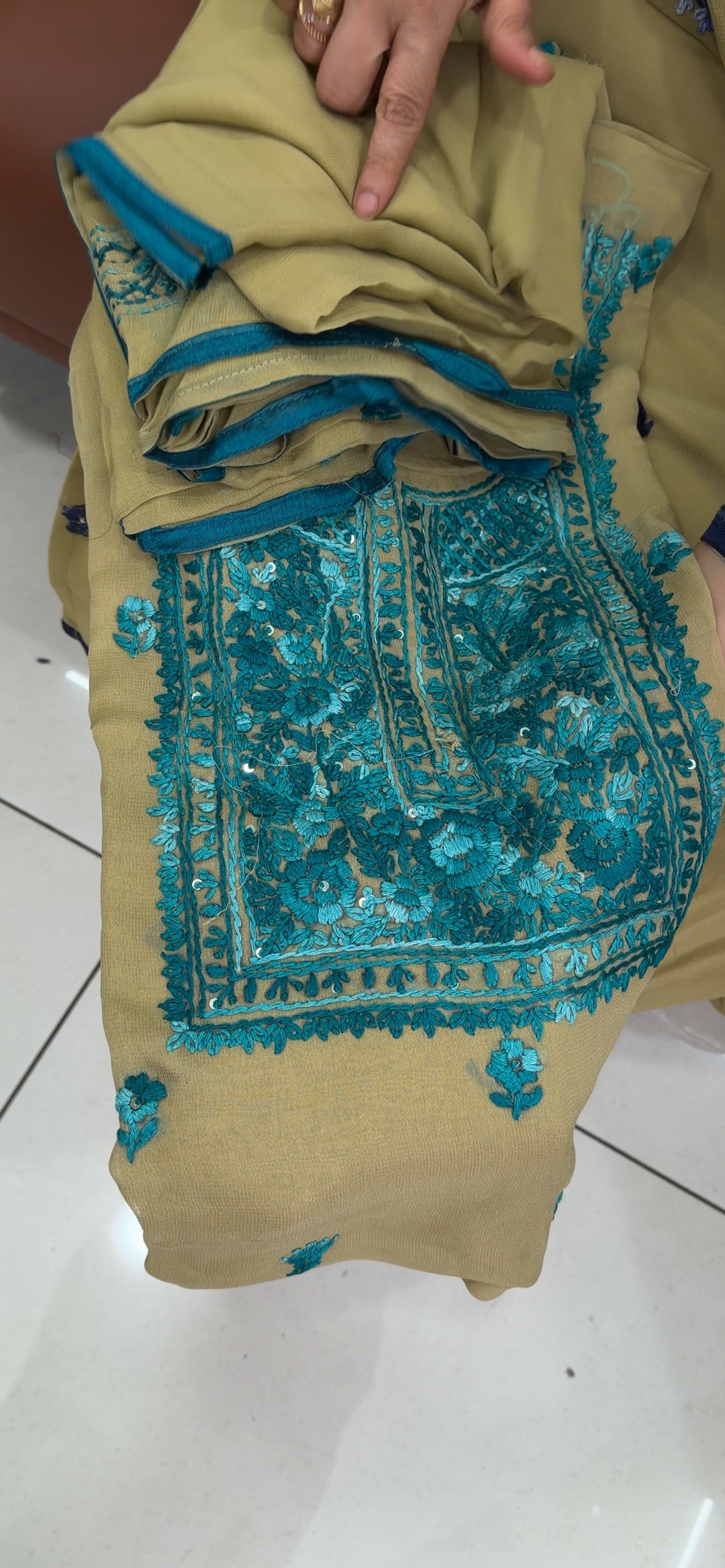 VISCOSE GEORGETTE UNSTITCHED SALWAR SUITS - NUWA - 2222