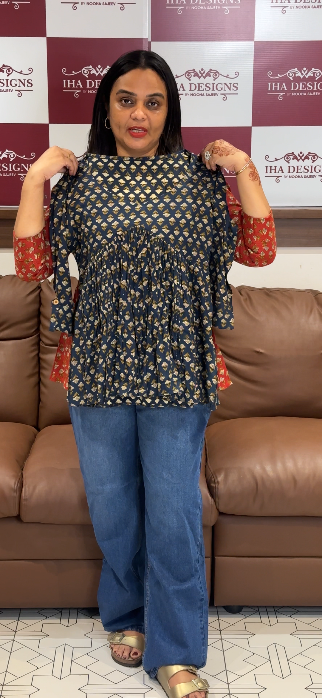 PRINTED SHORT TOPS - NUWA - 1018