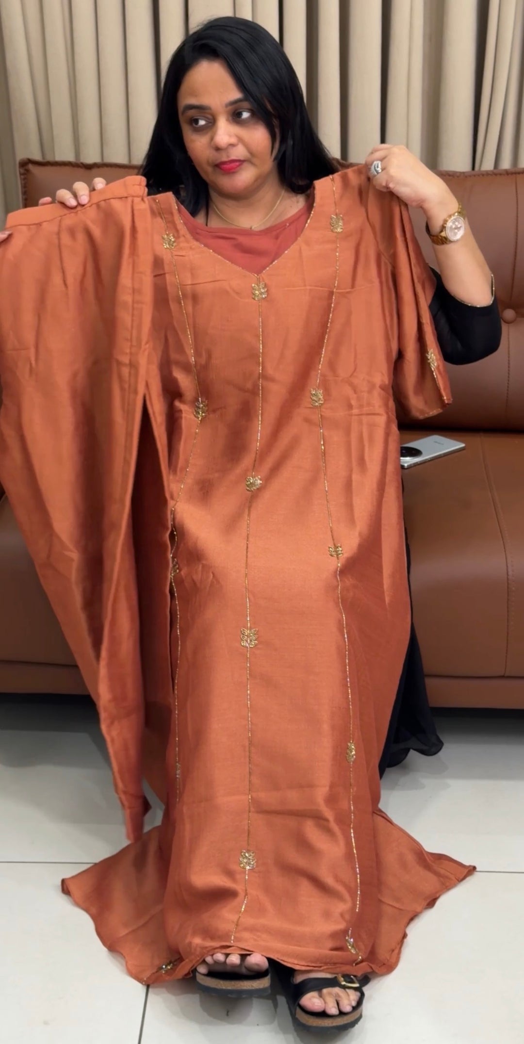 IN-HOUSE SEMI RAW SILK ALINE TOPS - NUWA-1931