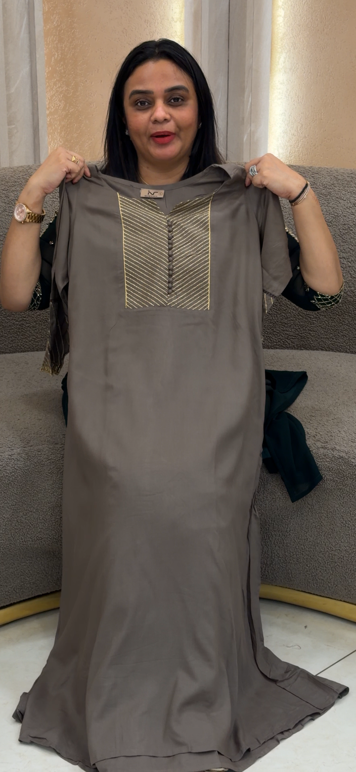 VISCOSE RAYON LONG ALINE TOPS - NUWA - 896