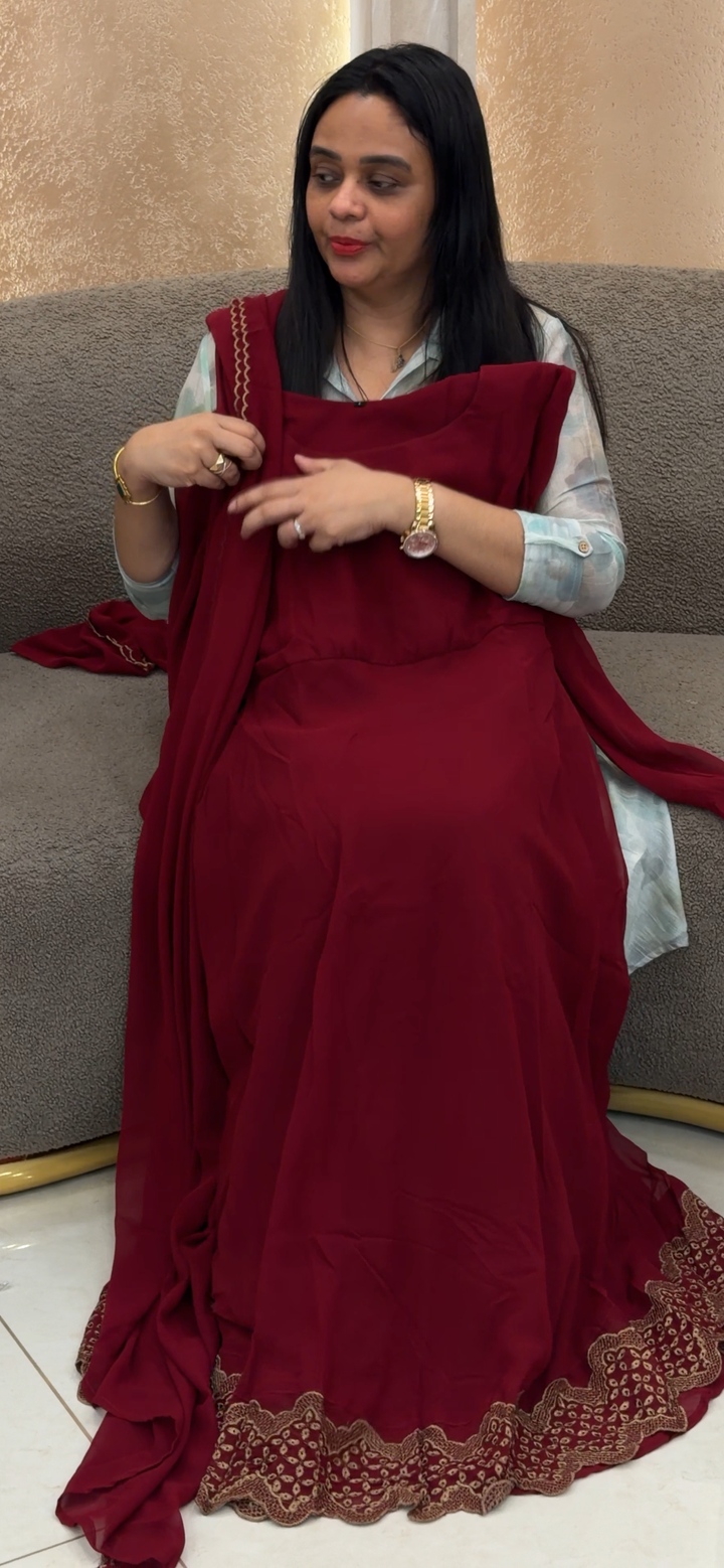 ANARKALI TOP AND DUPATTA - NUWA - 2329