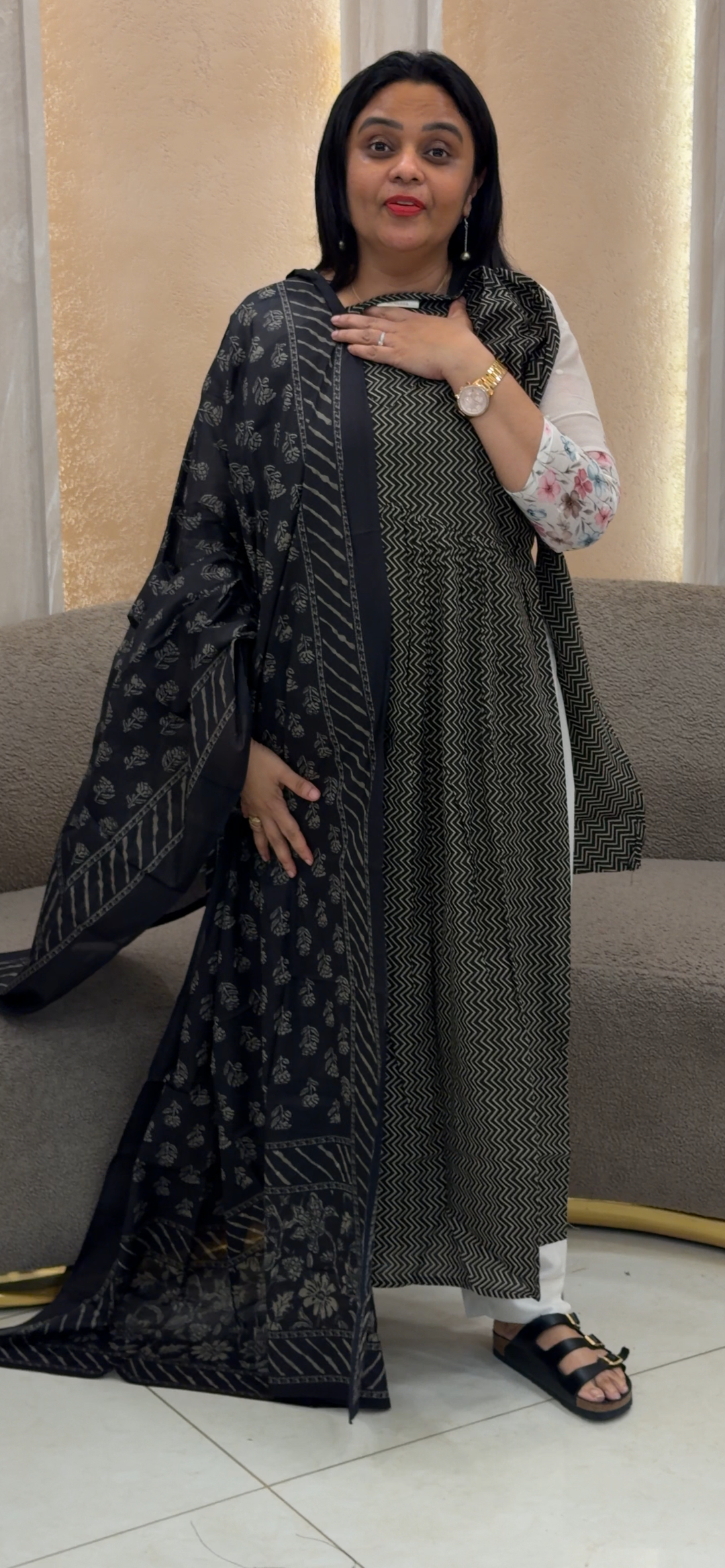 LONG ALINE TOP AND DUPATTA - NUWA - 2319
