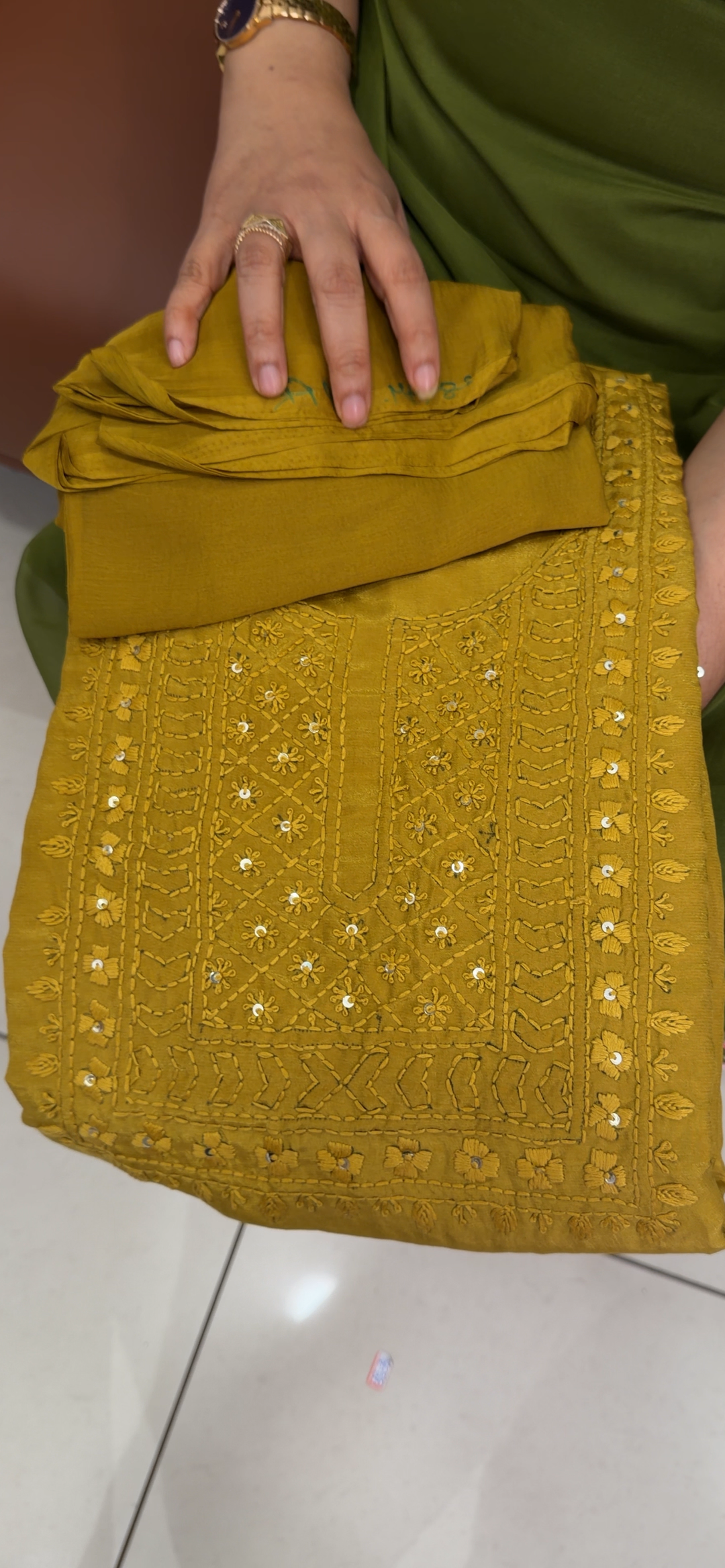 CHIKANKARI UNSTITCHED SALWAR SUITS - NUWA - 1532