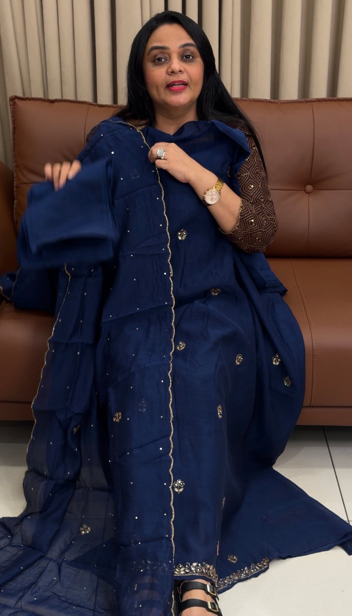 BANARASI MUL UNSTITCHED SALWAR SUITS - NUWA-1930