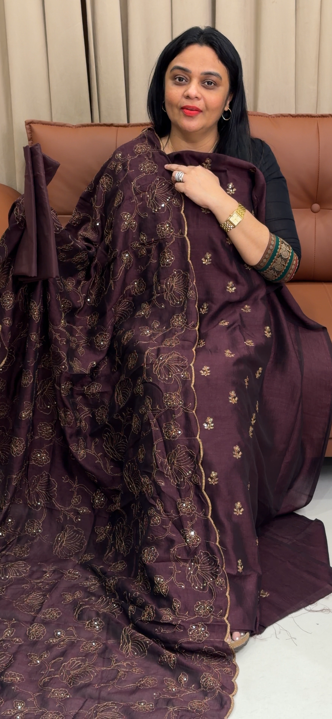 SEMI RAW SILK UNSTITCEHD SALWAR SUITS - NUWA - 2362