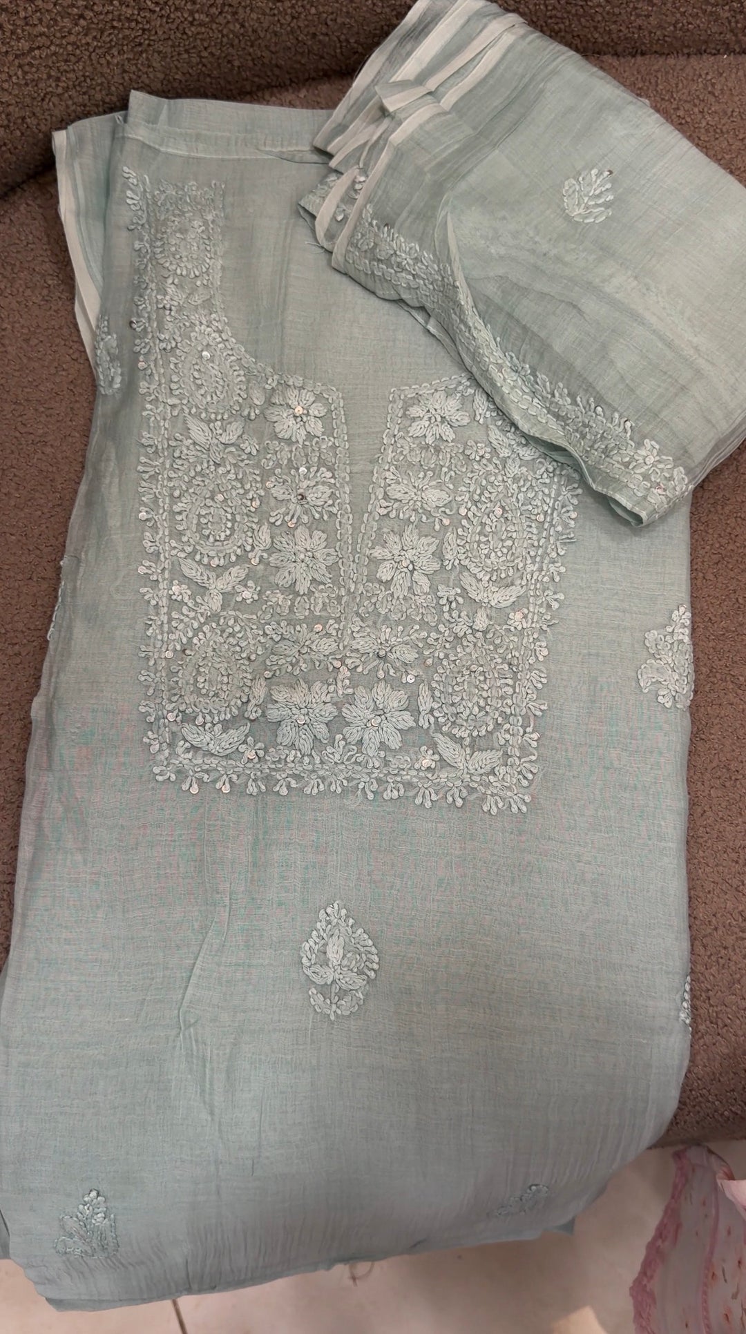 LUCKNOWI CHIKANKARI UNSTITCHED SALWAR SUITS - NUWA-1282