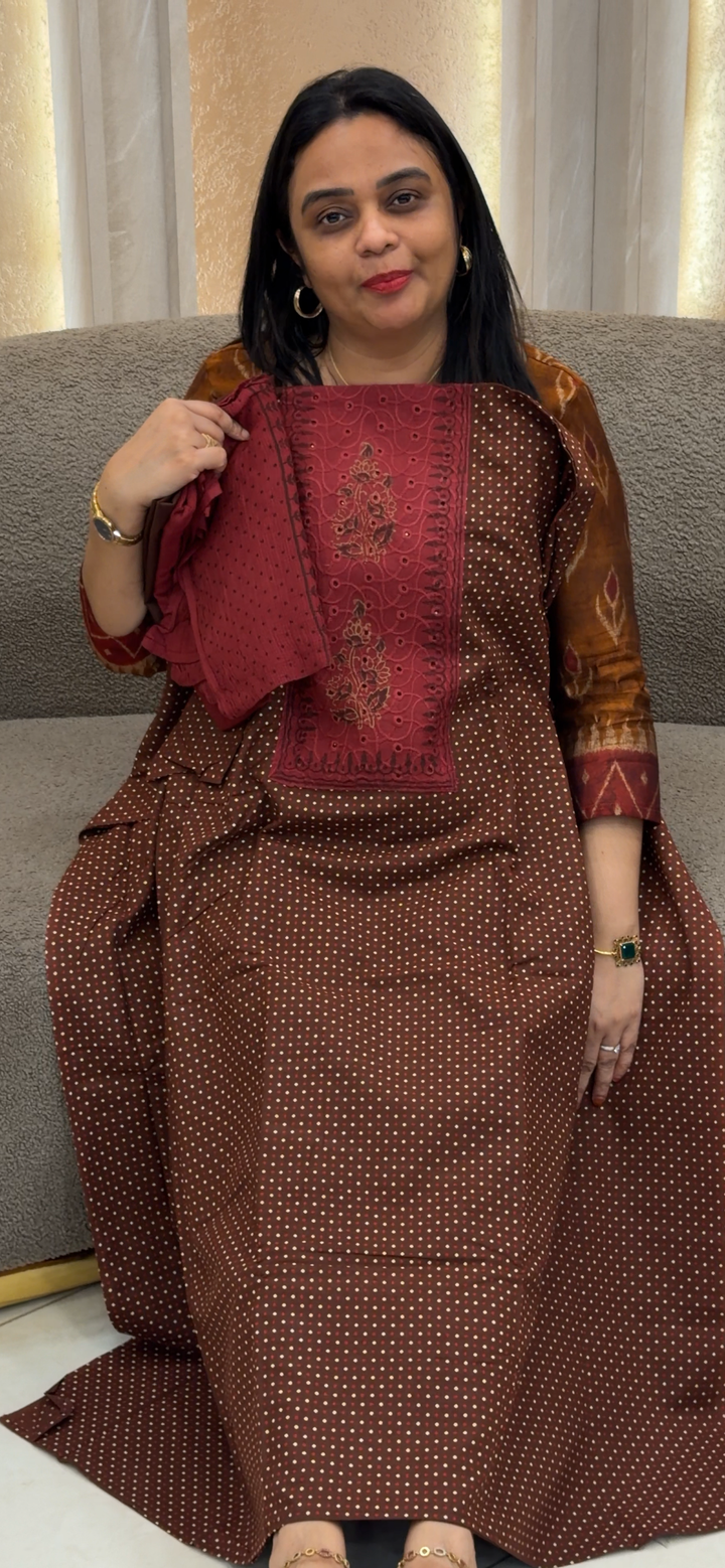 COTTON UNSTITCHED SALWAR SUITS - NUWA - 1398