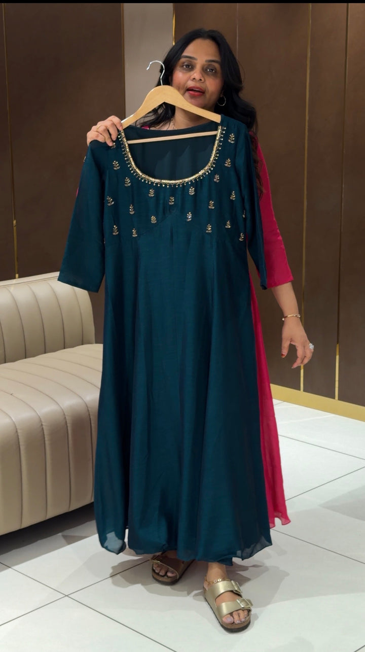 SEMI RAW SILK ALINE TOPS -NUWA-529