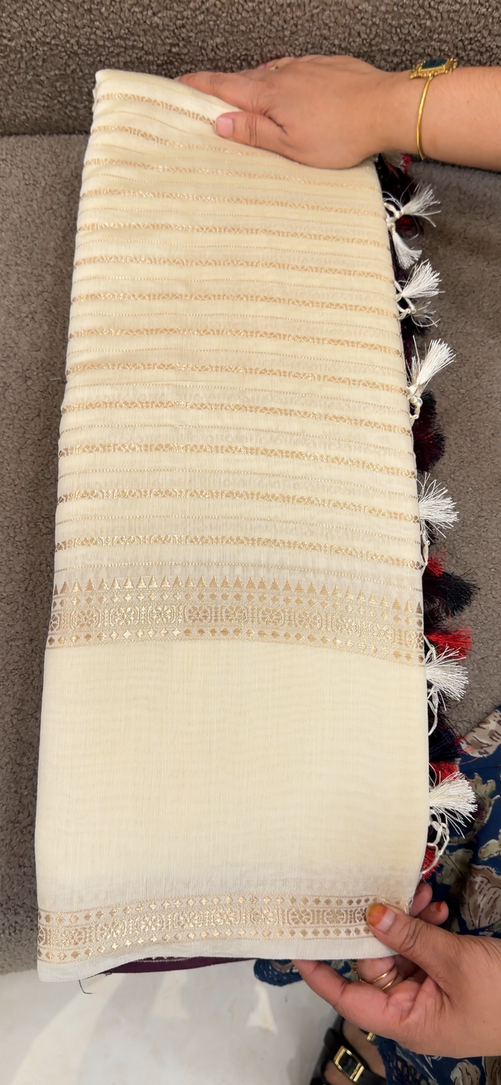 MALAI CHANDERI SAREES - NUWA - 1629