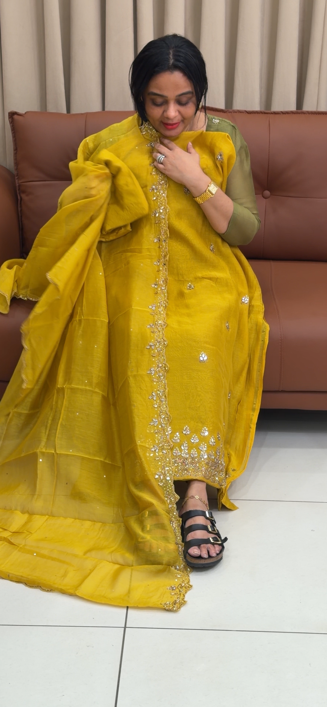 HANDWORKED UNSTITCHED SALWAR SUITS - NUWA - 2188