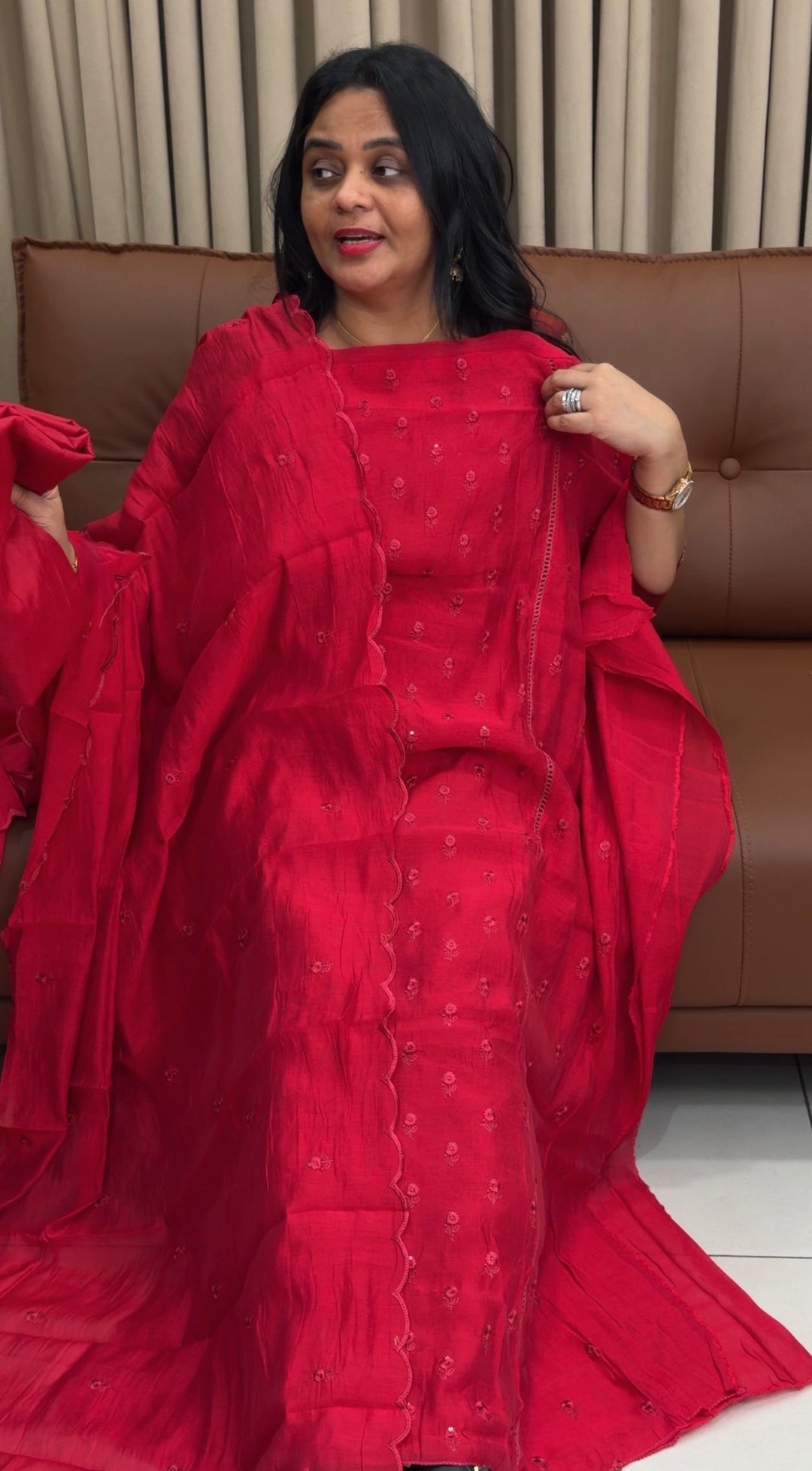 MALAI CHANDERI UNSTITCHED SALWAR SUITS - NUWA-1841