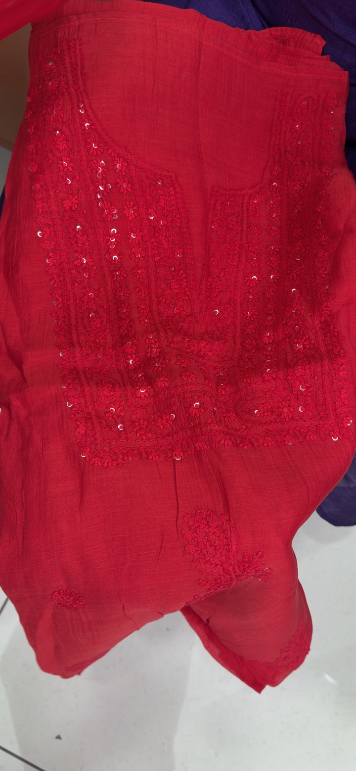 MUL CHANDERI UNSTITCHED SALWAR SUITS - NUWA - 2184