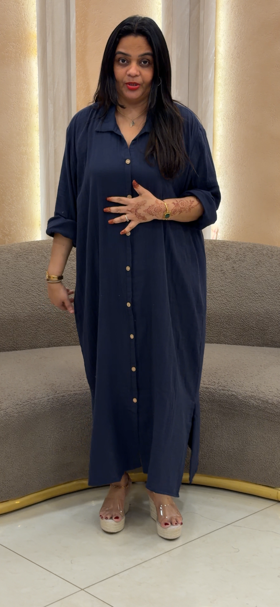 DESIGNER COTTON TUNIC TOPS - NUWA - 1247