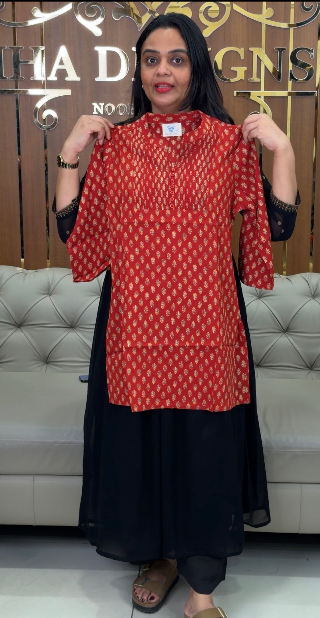 PRINTED COTTON TOPS - NUWA-1066