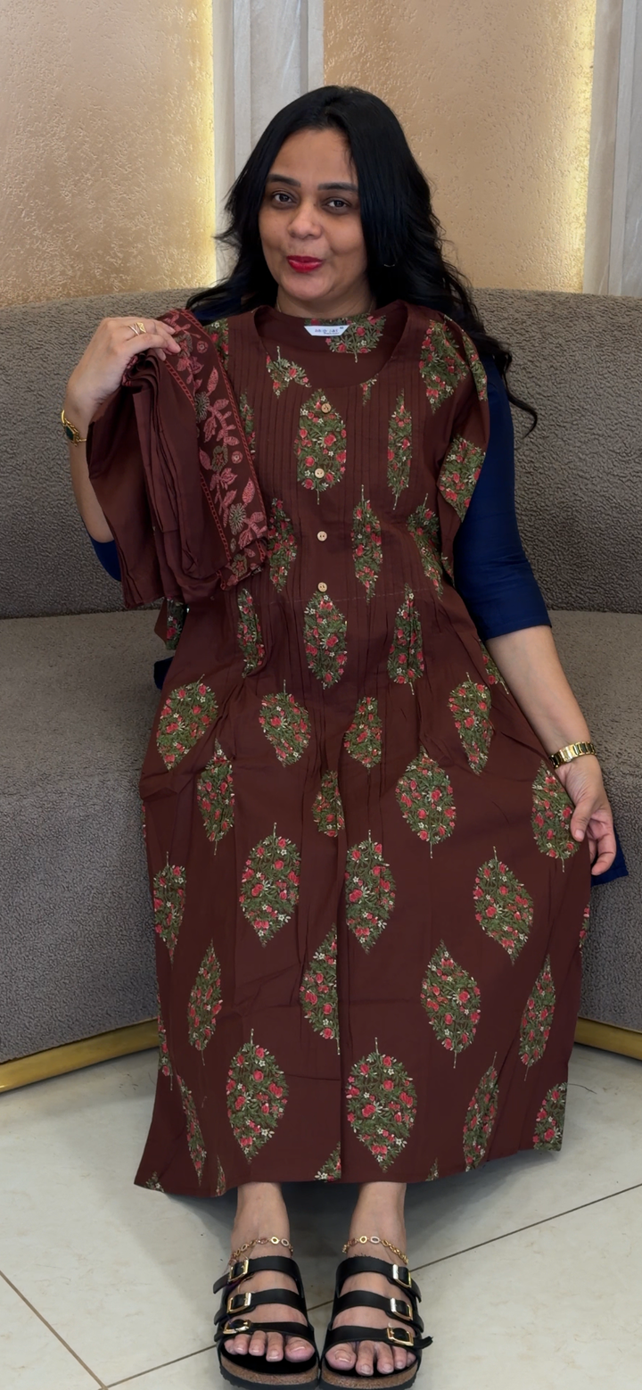 COTTON TOP, BOTTOM AND DUPATTA - NUWA - 2053