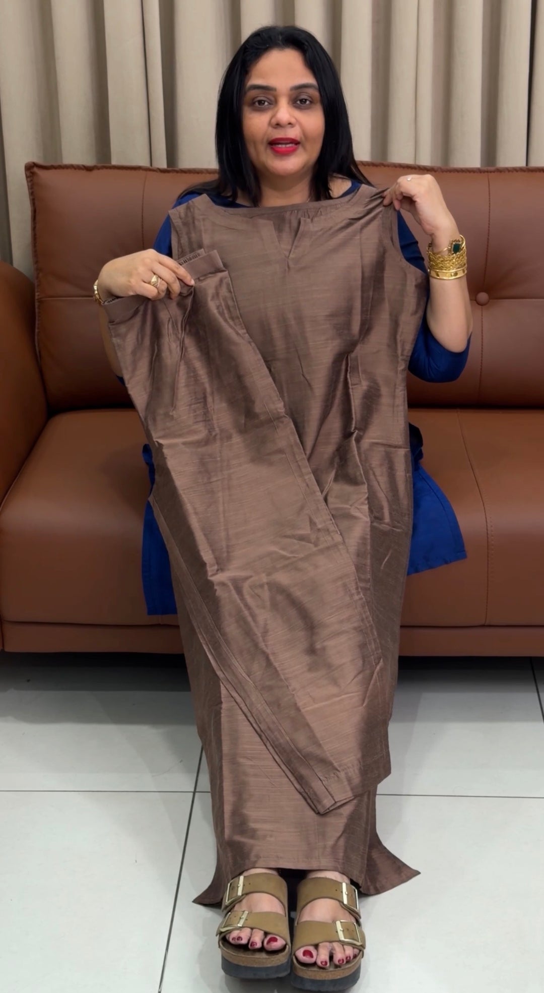 IN-HOUSE SLUB SILK CO-ORDS SETS (SLEEVLESS) - NUWA-1512